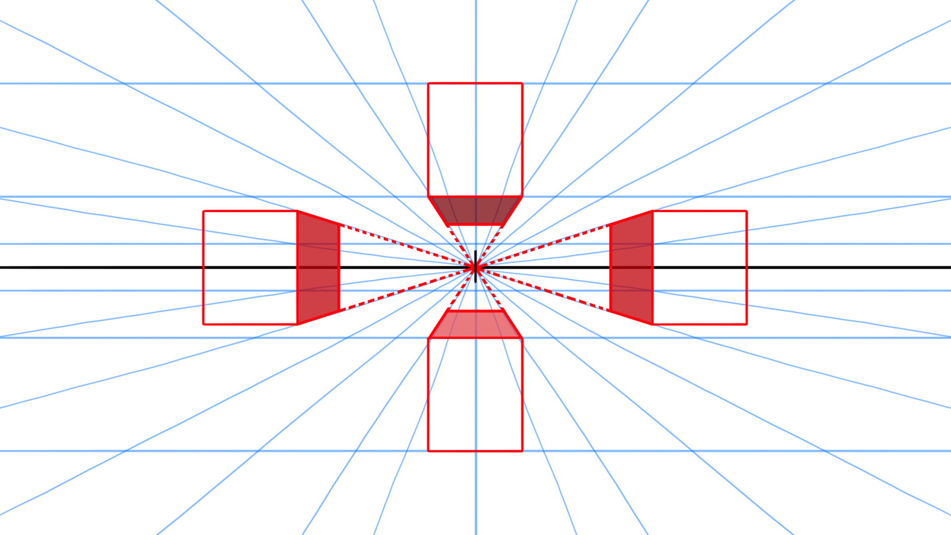 point de fuite et impression de profondeur du dessin