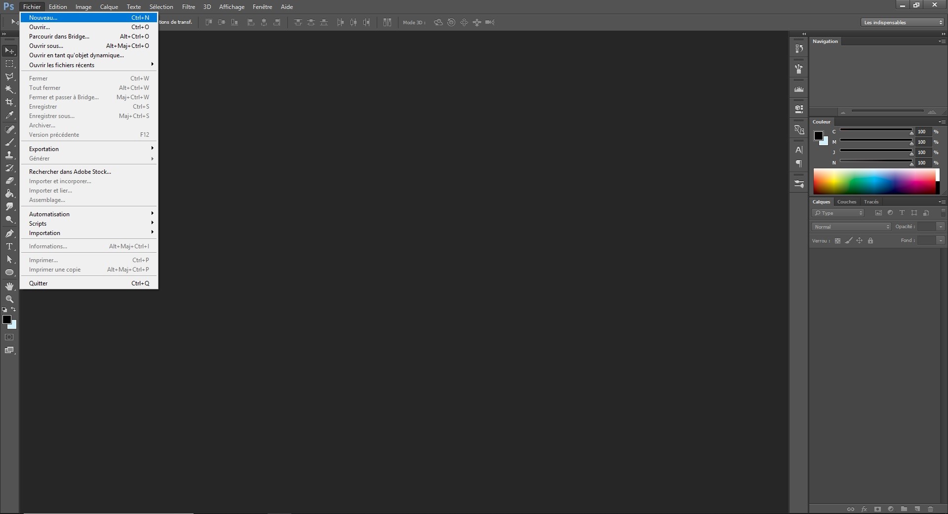 Créer un document pour dessiner sur photoshop 1