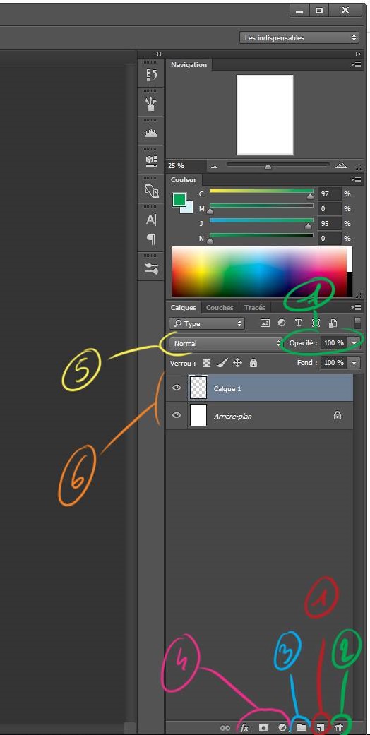 Utiliser les calques pour dessiner sur photoshop