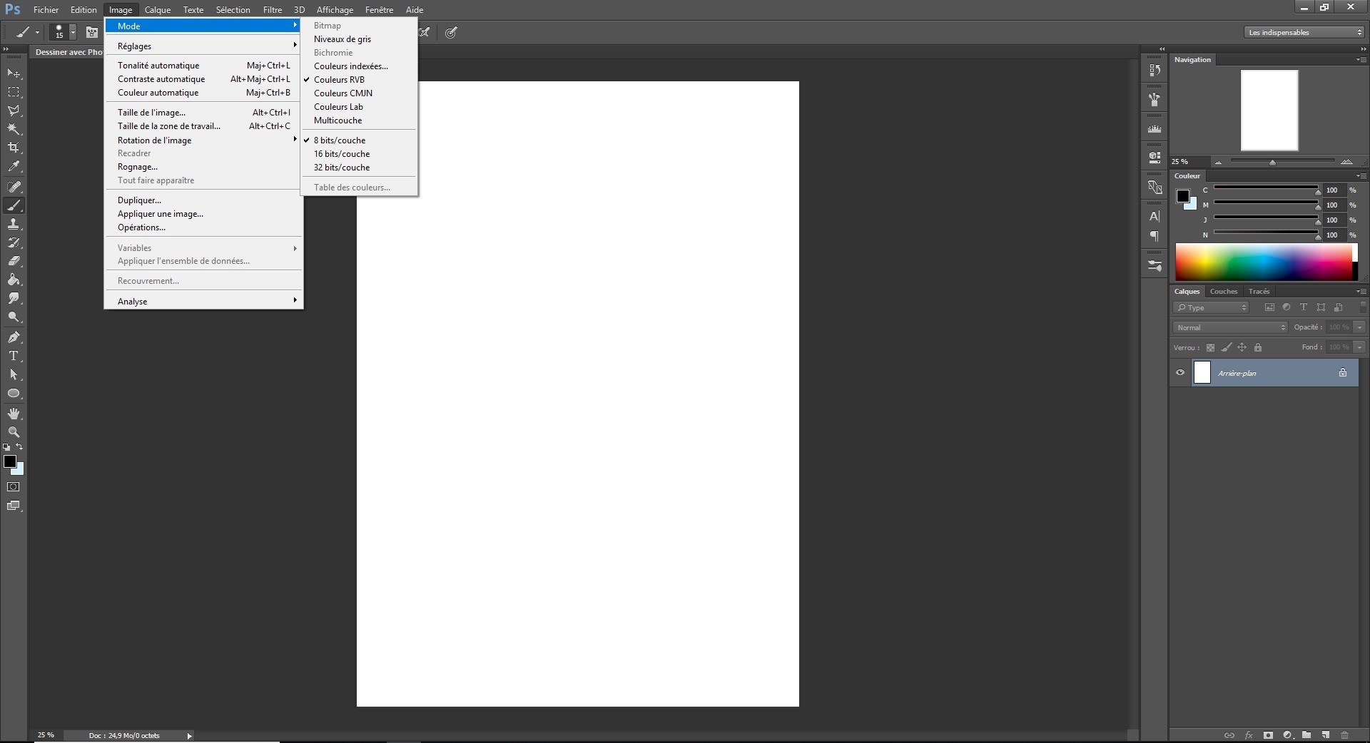Utiliser l'interfae de photoshop pour dessiner 3