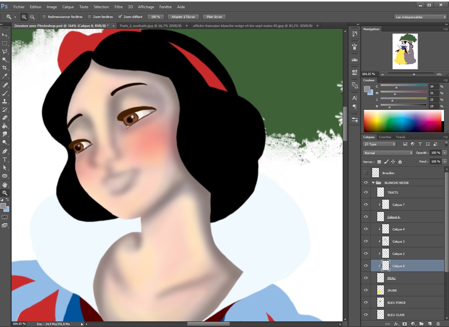 Dessiner les yeux du personnage avec photoshop