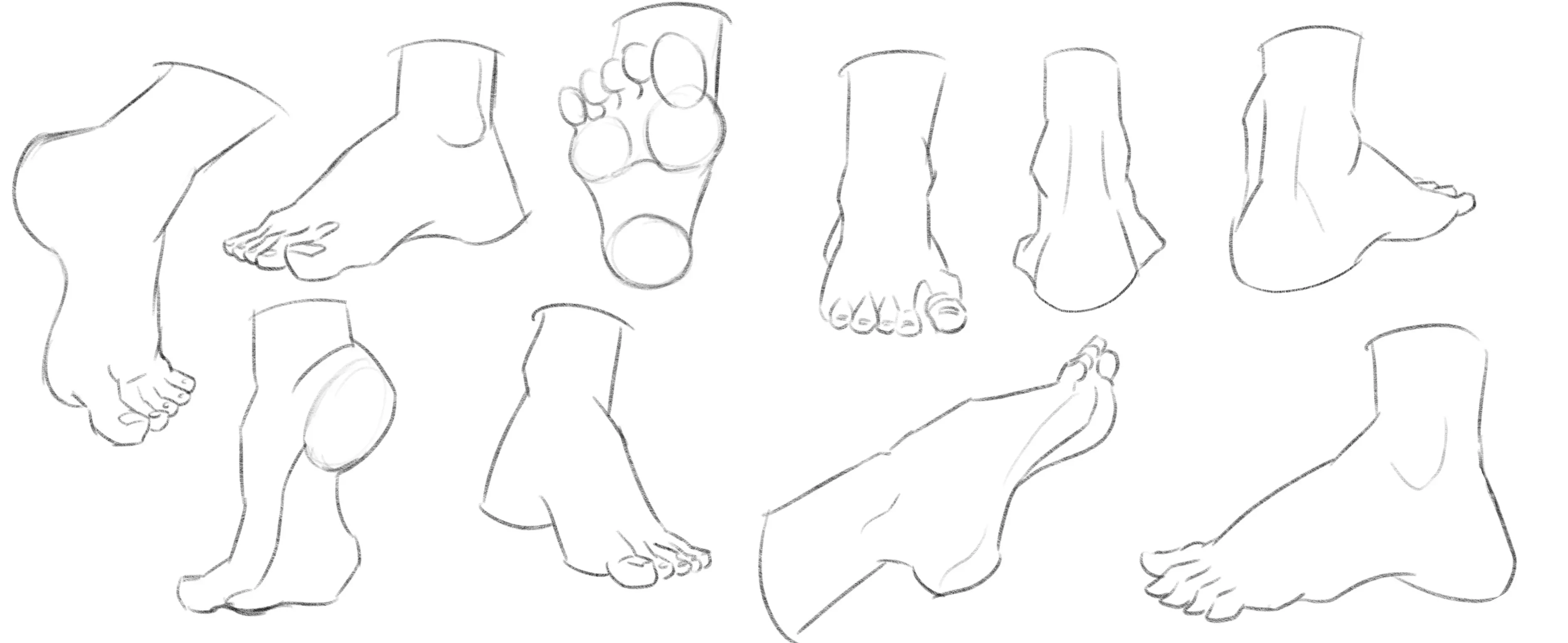 dessiner des pieds