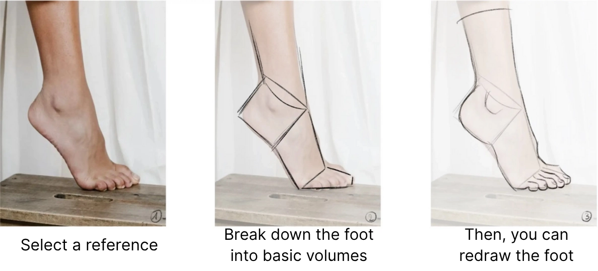 draw a foot from a photo