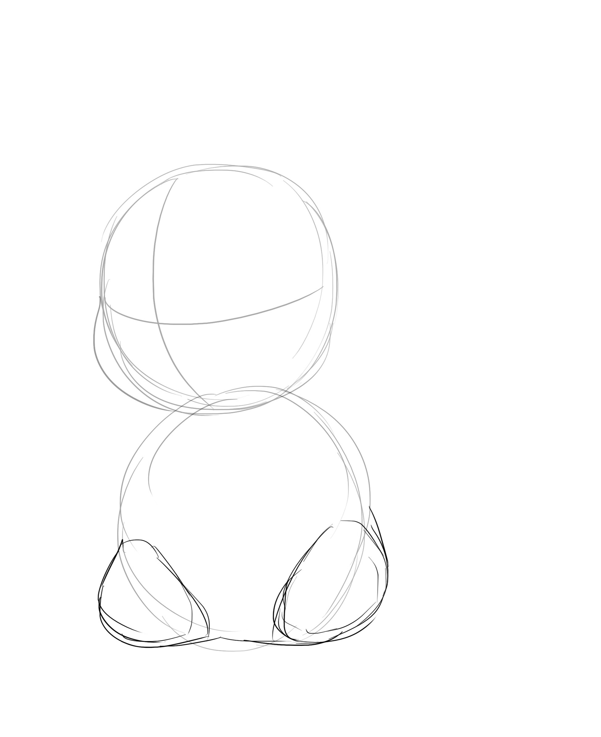 Dessiner les cuisses de Pikachu