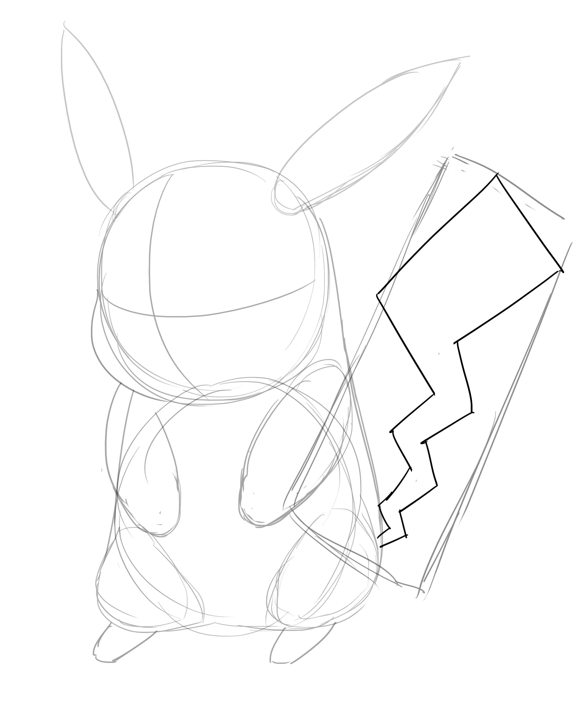 Dessiner la queue de Pikachu 2