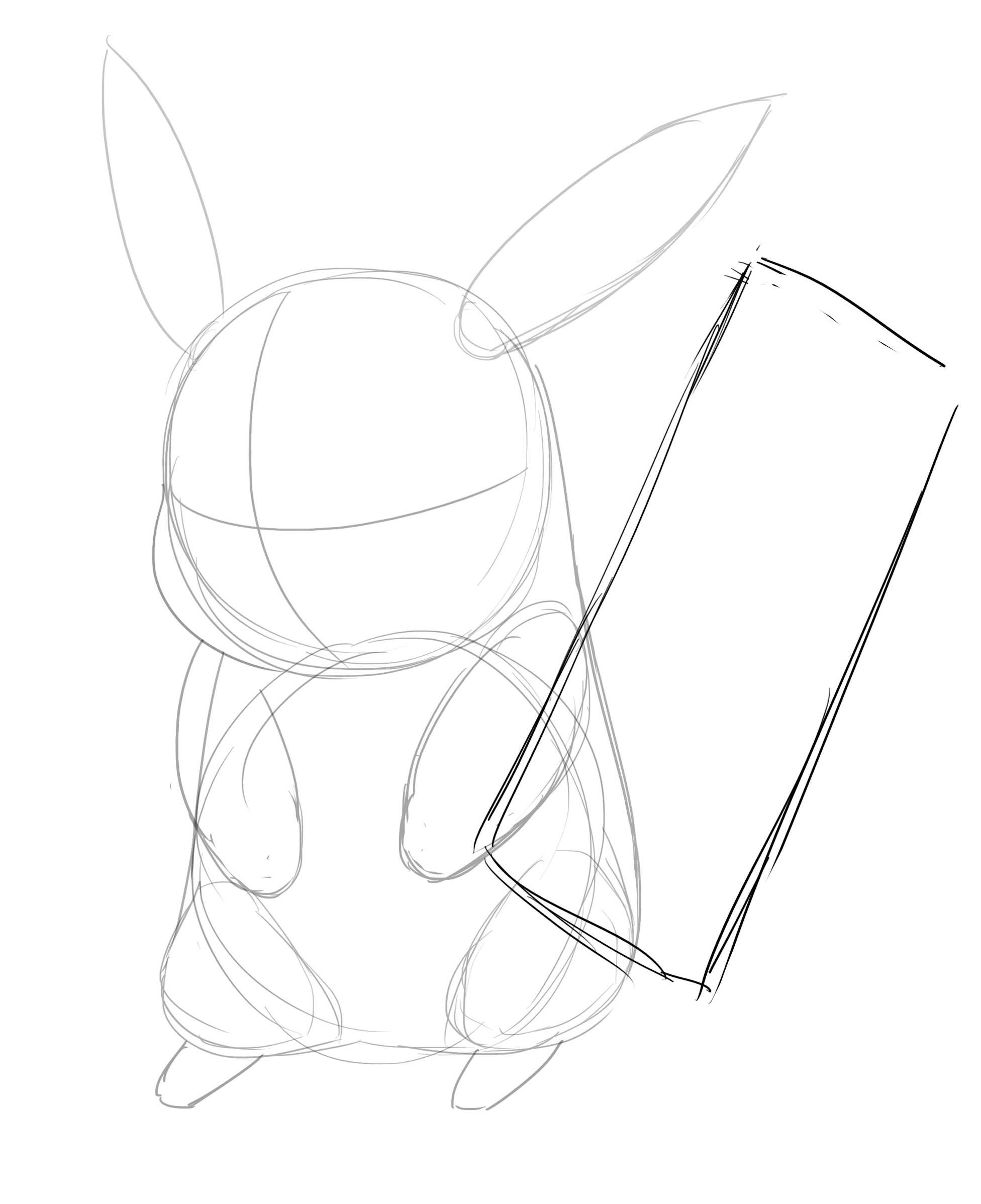 Dessiner la queue de Pikachu