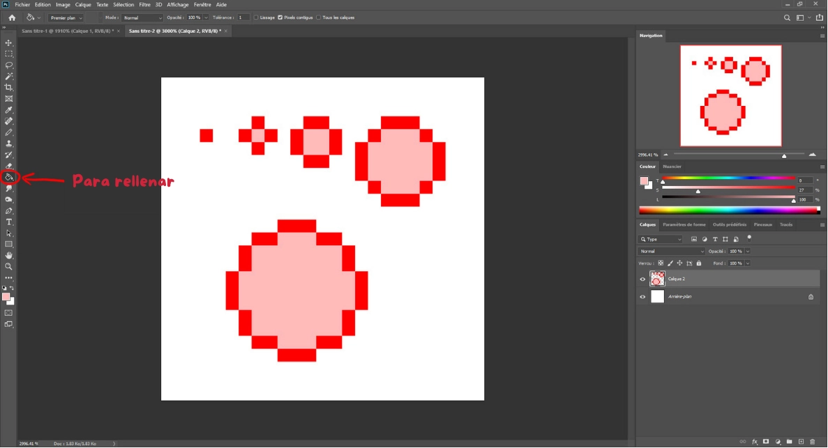 dibujar formas en pixel art en photoshop 2