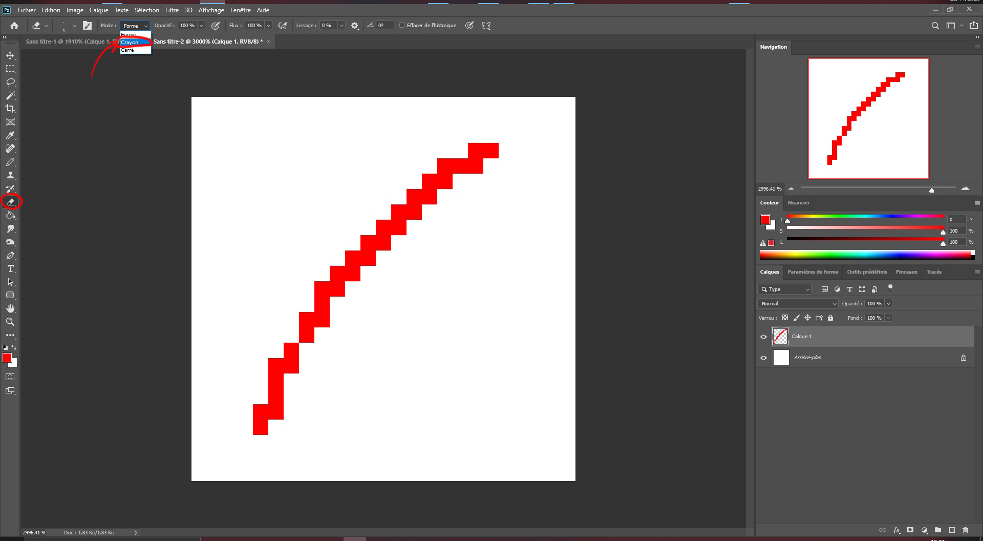 image en pixel art avec les outils de photoshop-3