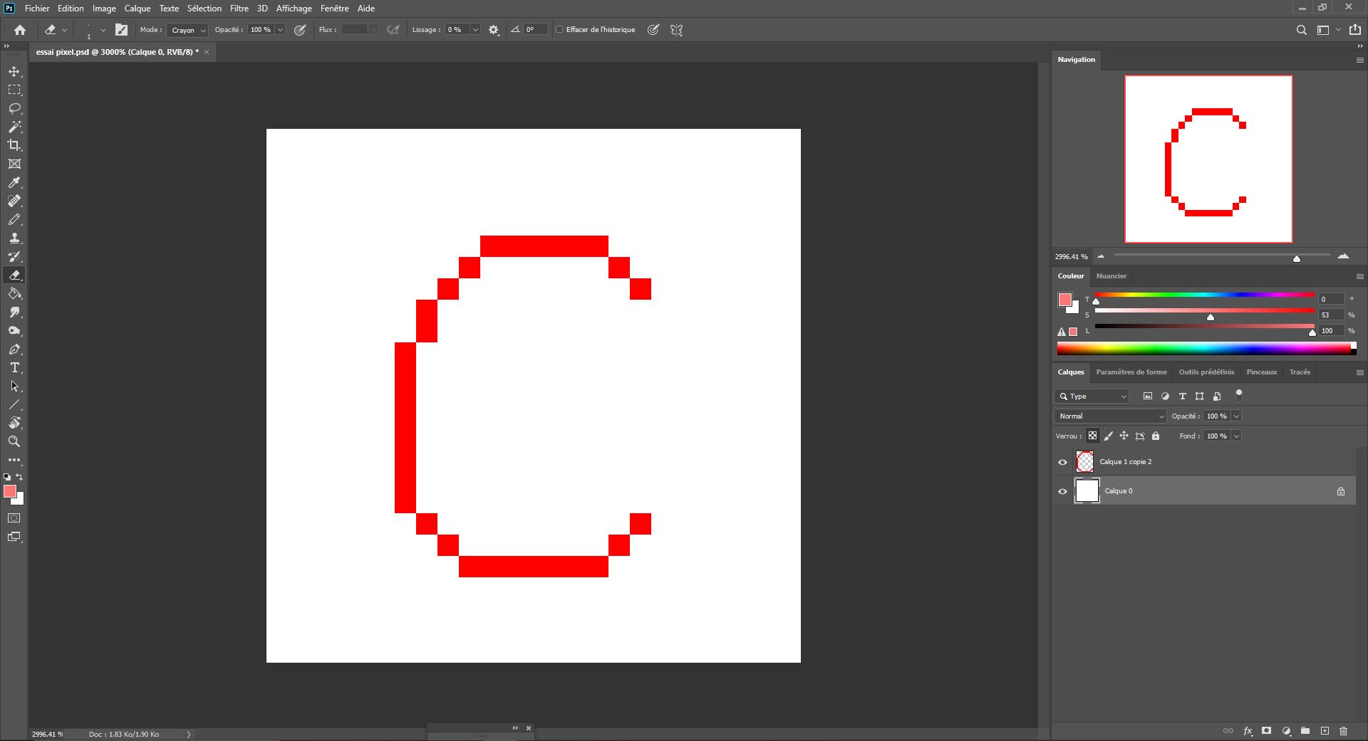 image en pixel art avec les outils de photoshop-7