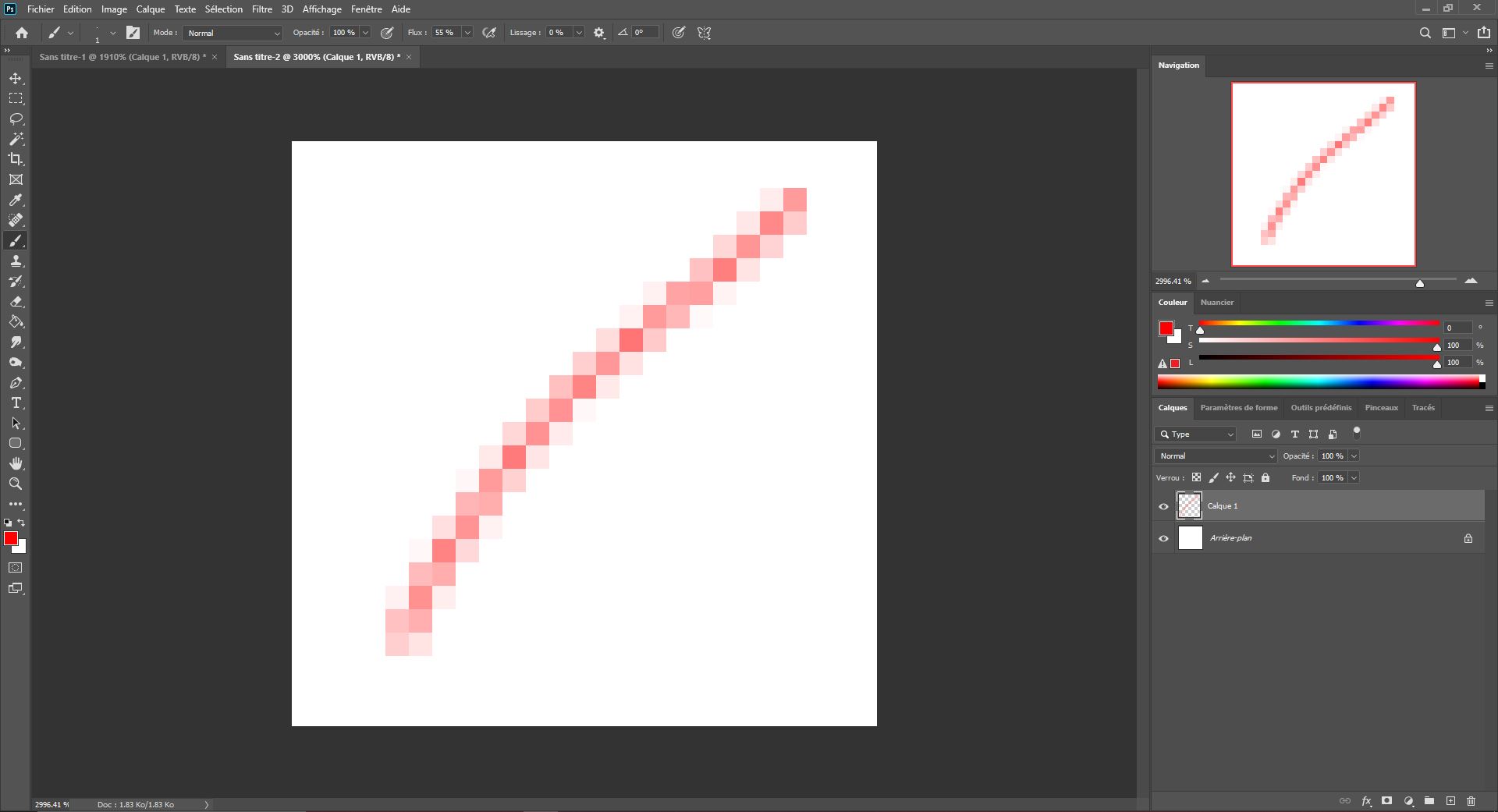 image en pixel art avec les outils de photoshop