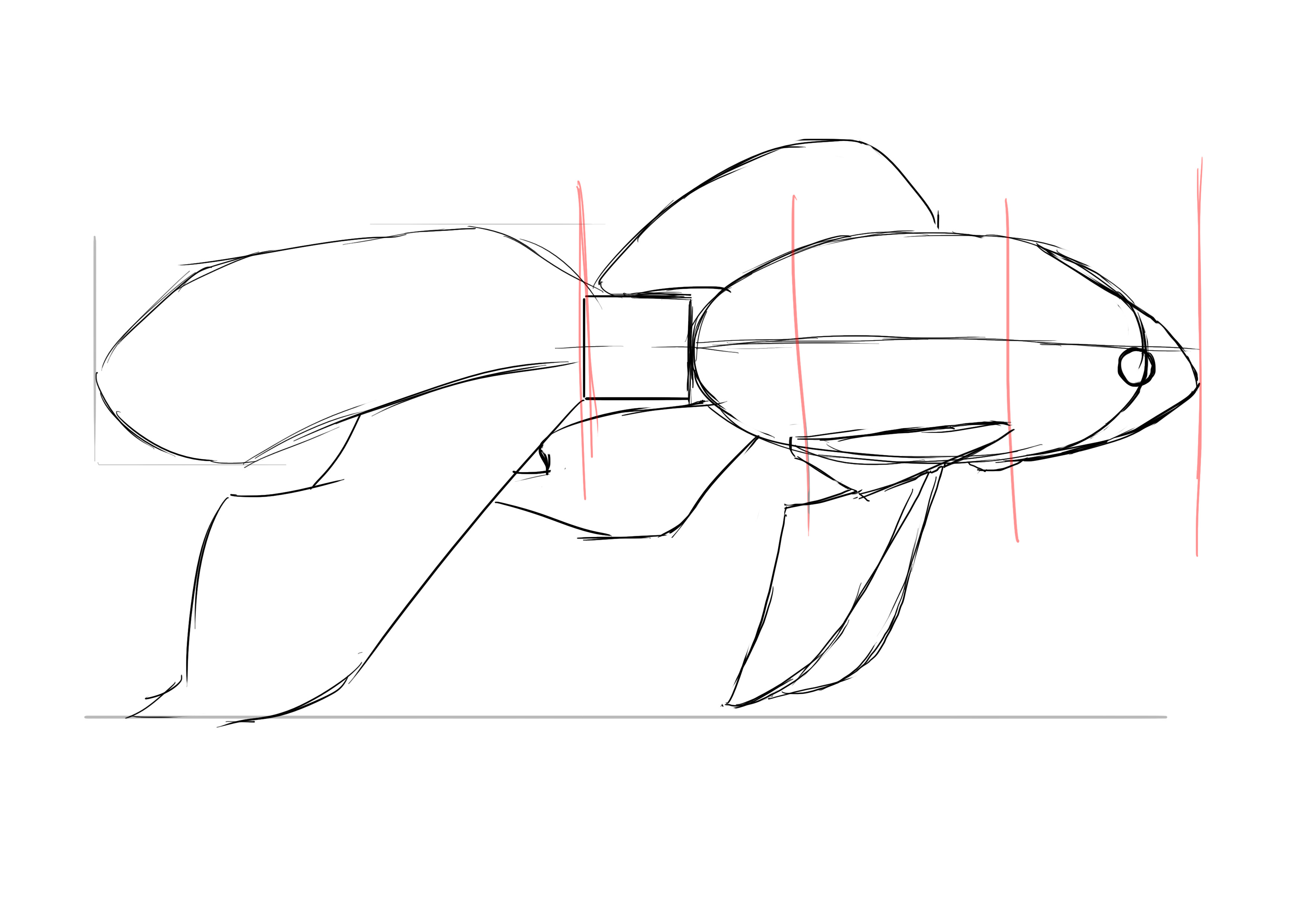 dessiner l’oeil du poisson rouge