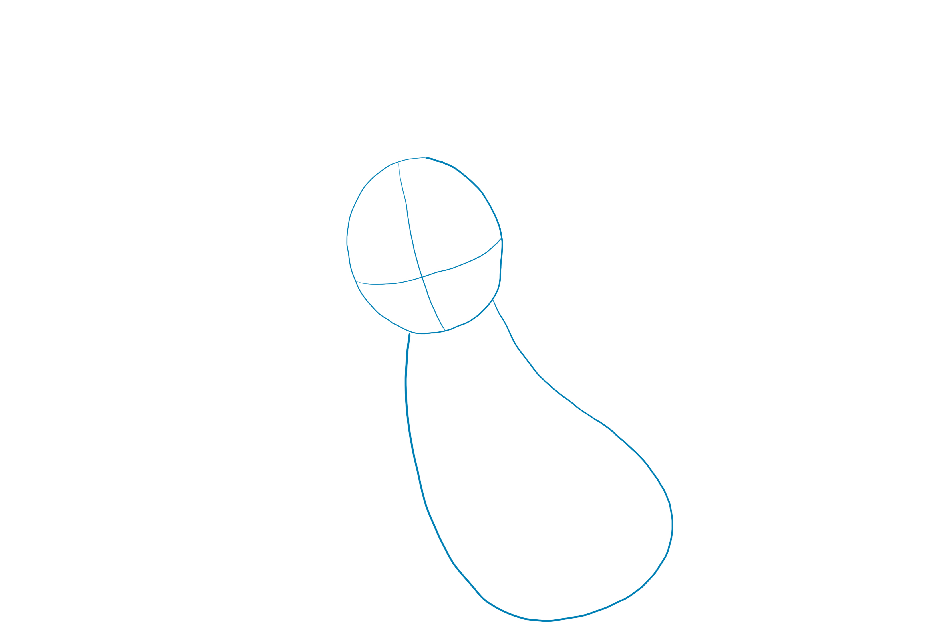 croquis du corps du Pokémon Aquali