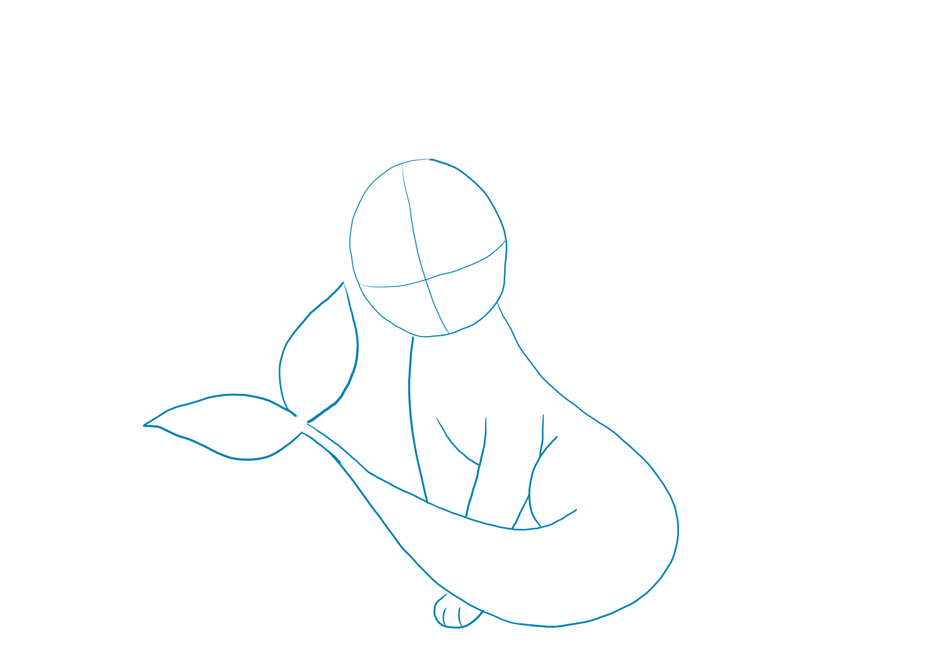 croquis des pattes et de la cuisse d’Aquali 2