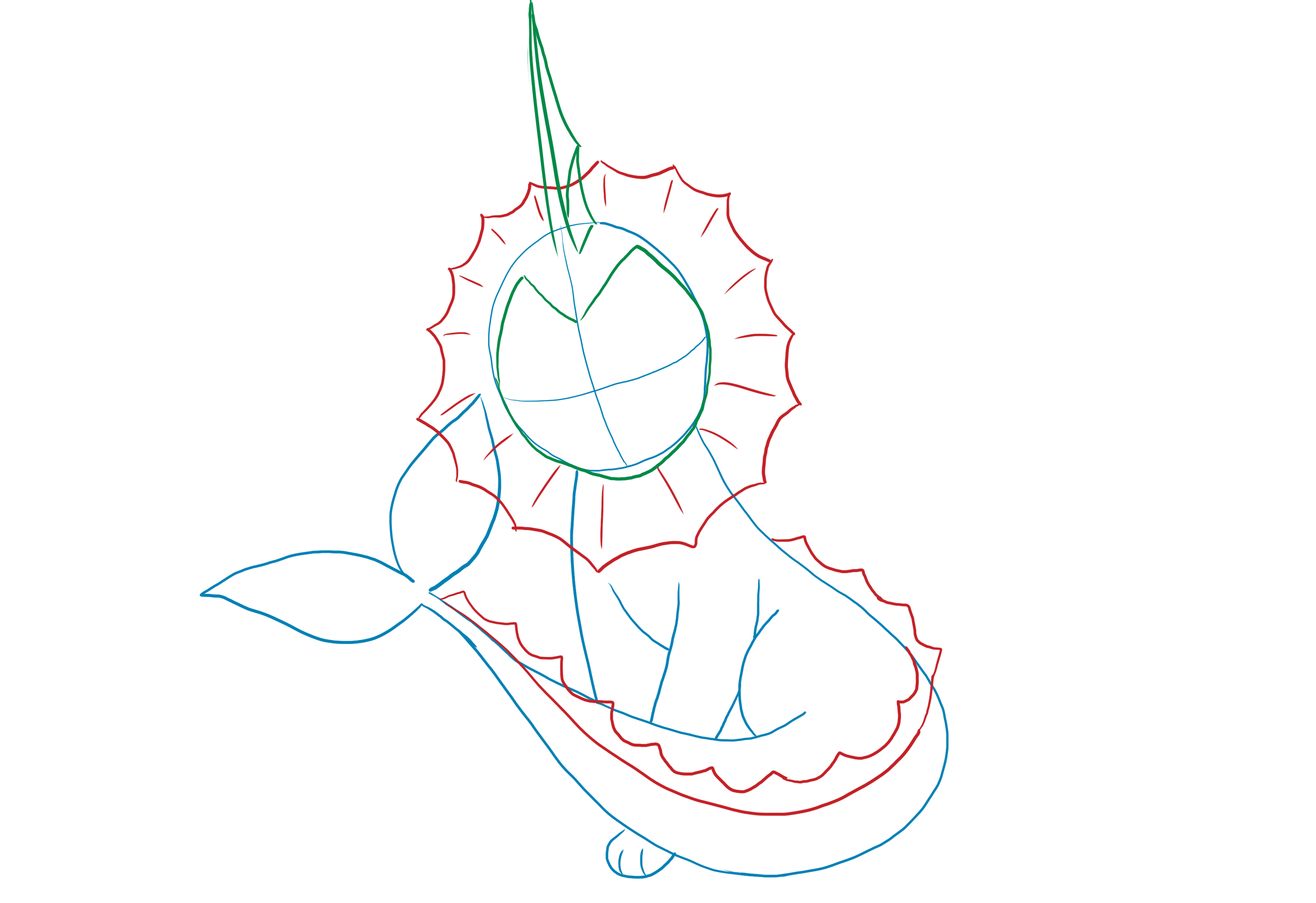 dessiner la nageoire d’Aquali