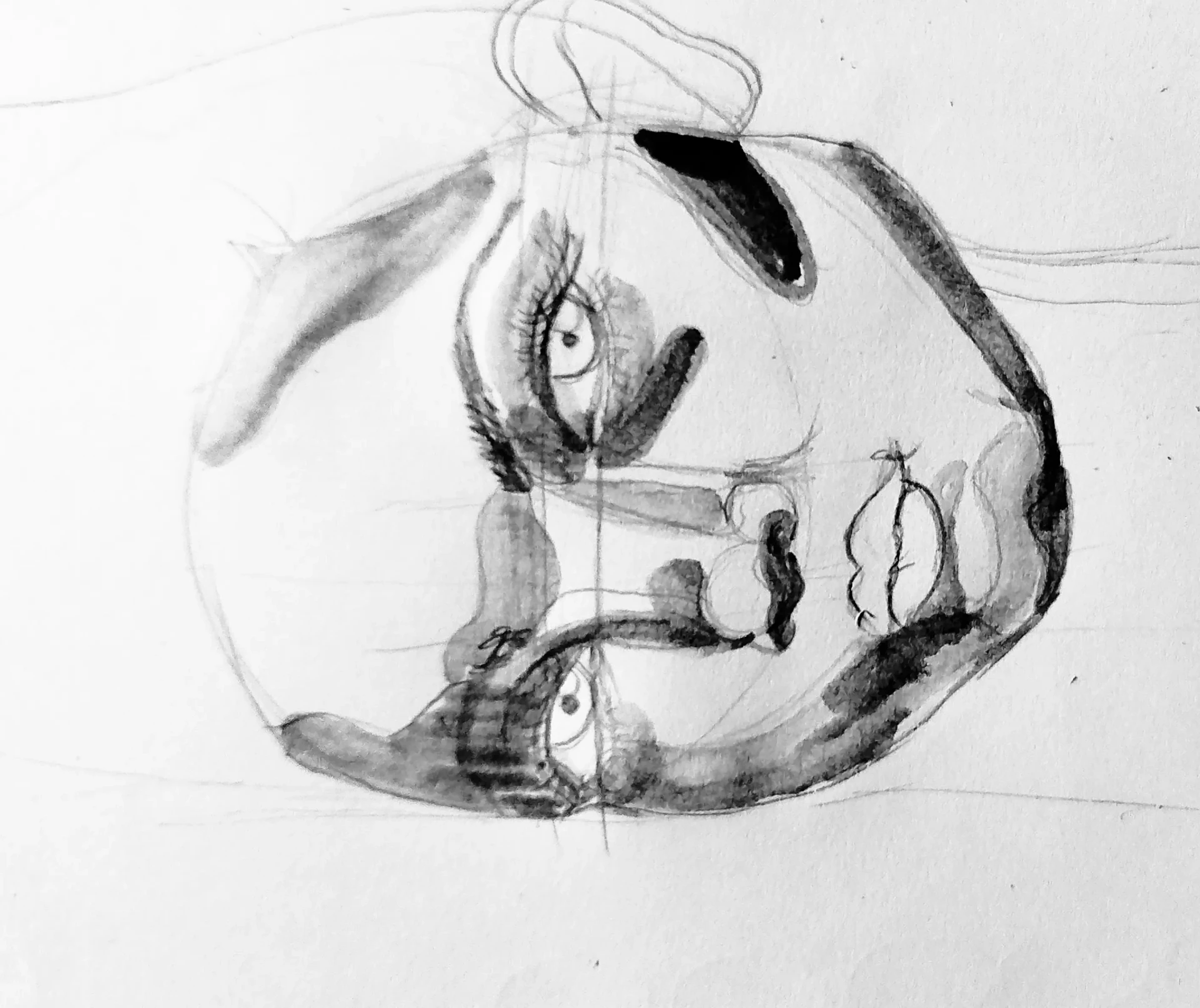 dessiner la silhouette d’un portrait à l’encre de chine