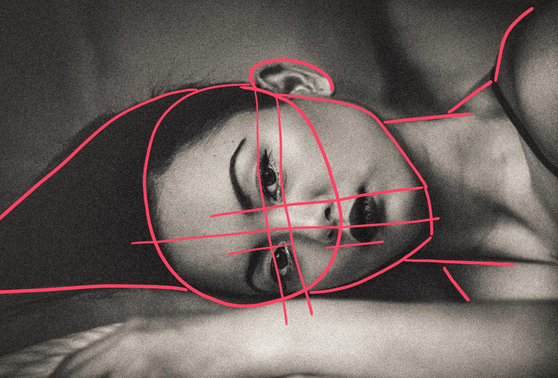 identifier la base d’un dessin de portrait à l’encre de chine