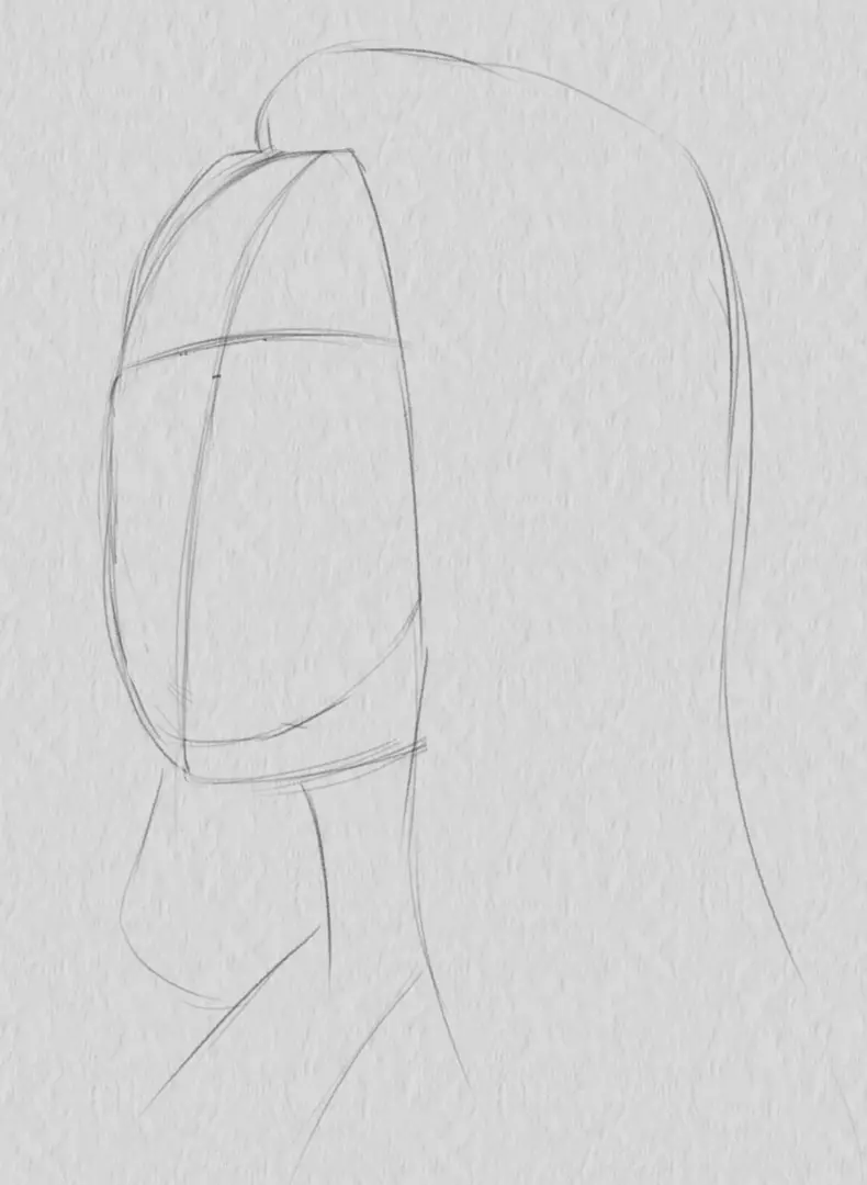 dessiner les cheveux du portrait d’une femme