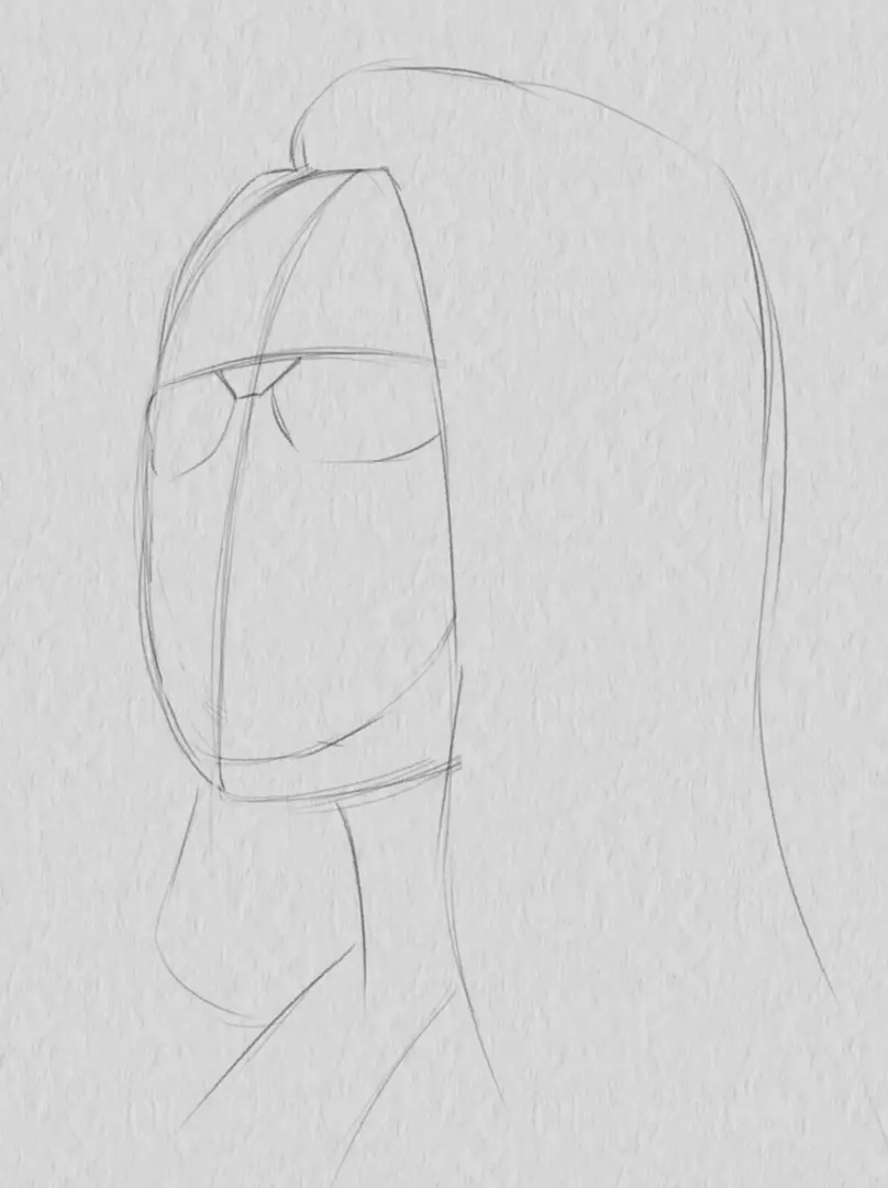 dessiner les orbites du portrait d’une femme