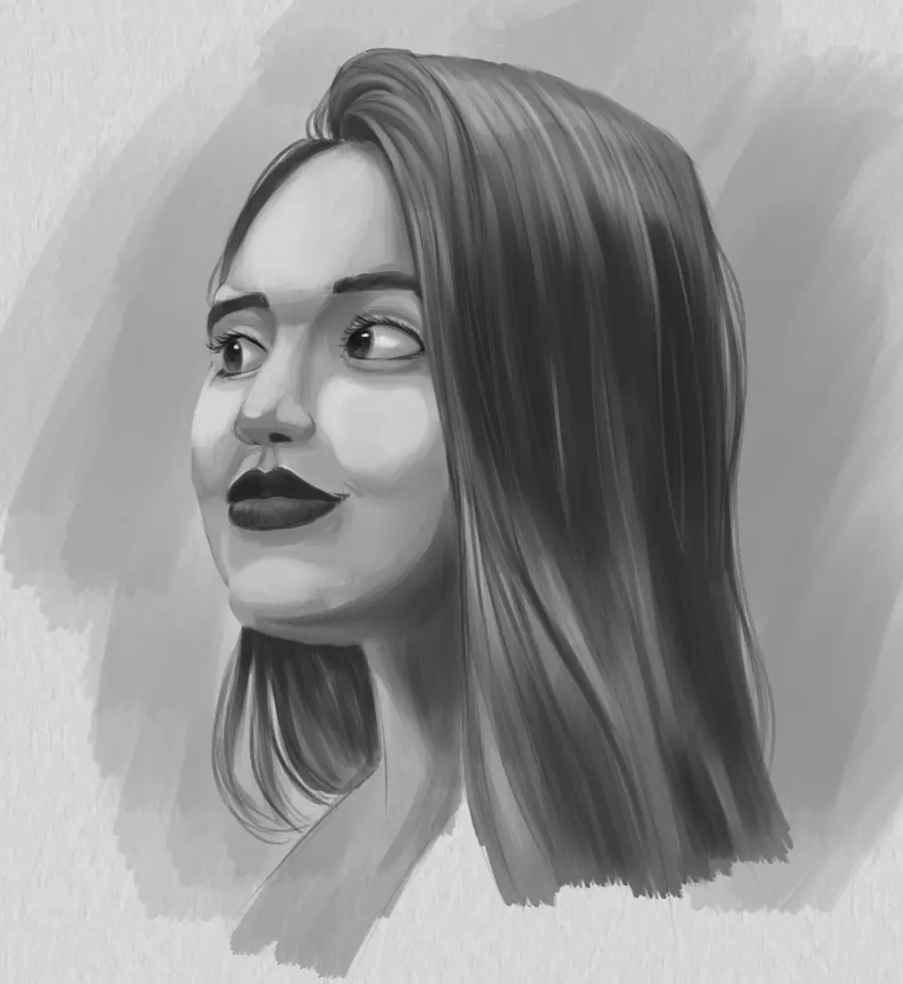 dessin du portrait d’une femme
