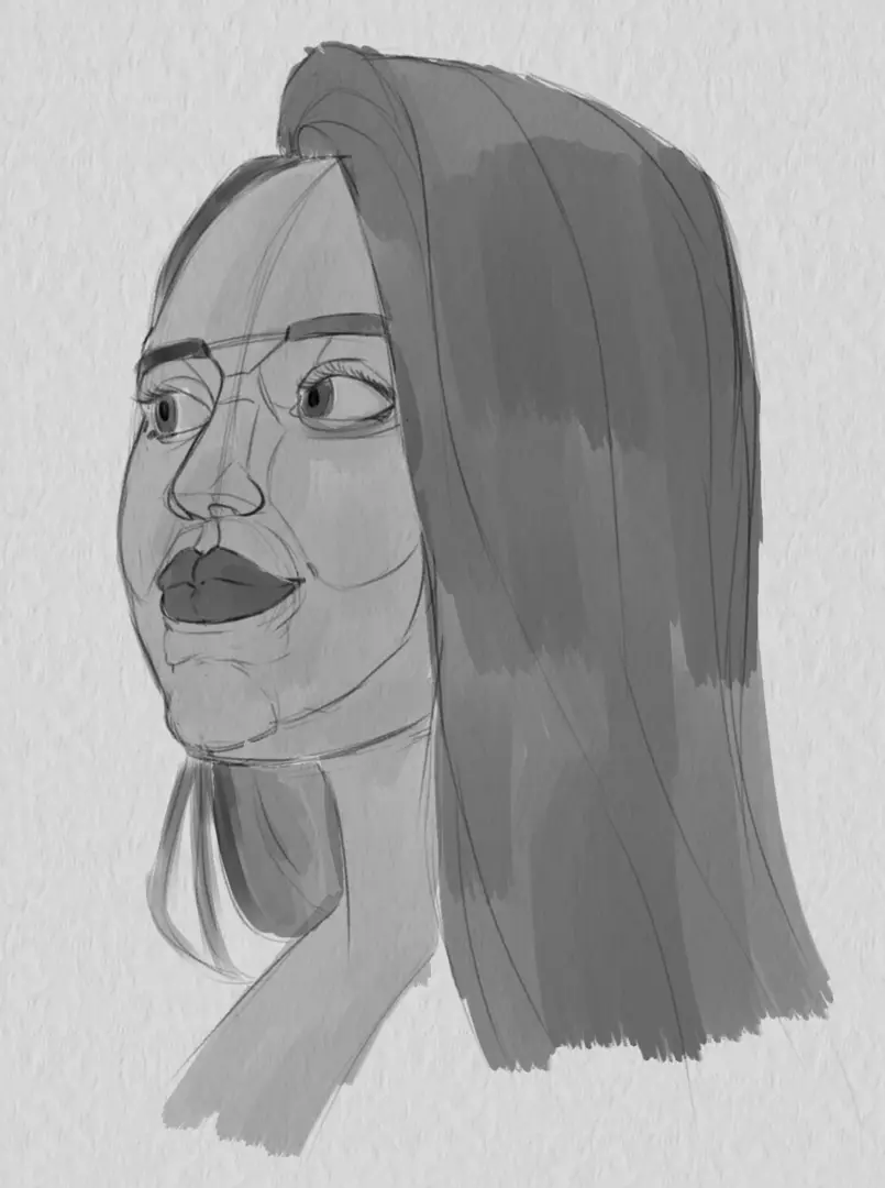 dessin-volumes-portrait-femme