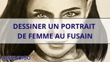 Dessiner un portrait de femme au fusain
