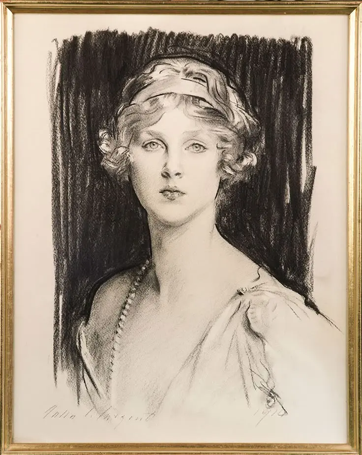 exemple de portrait au fusain