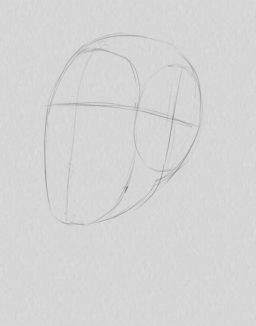 croquis du visage du portrait d’un homme