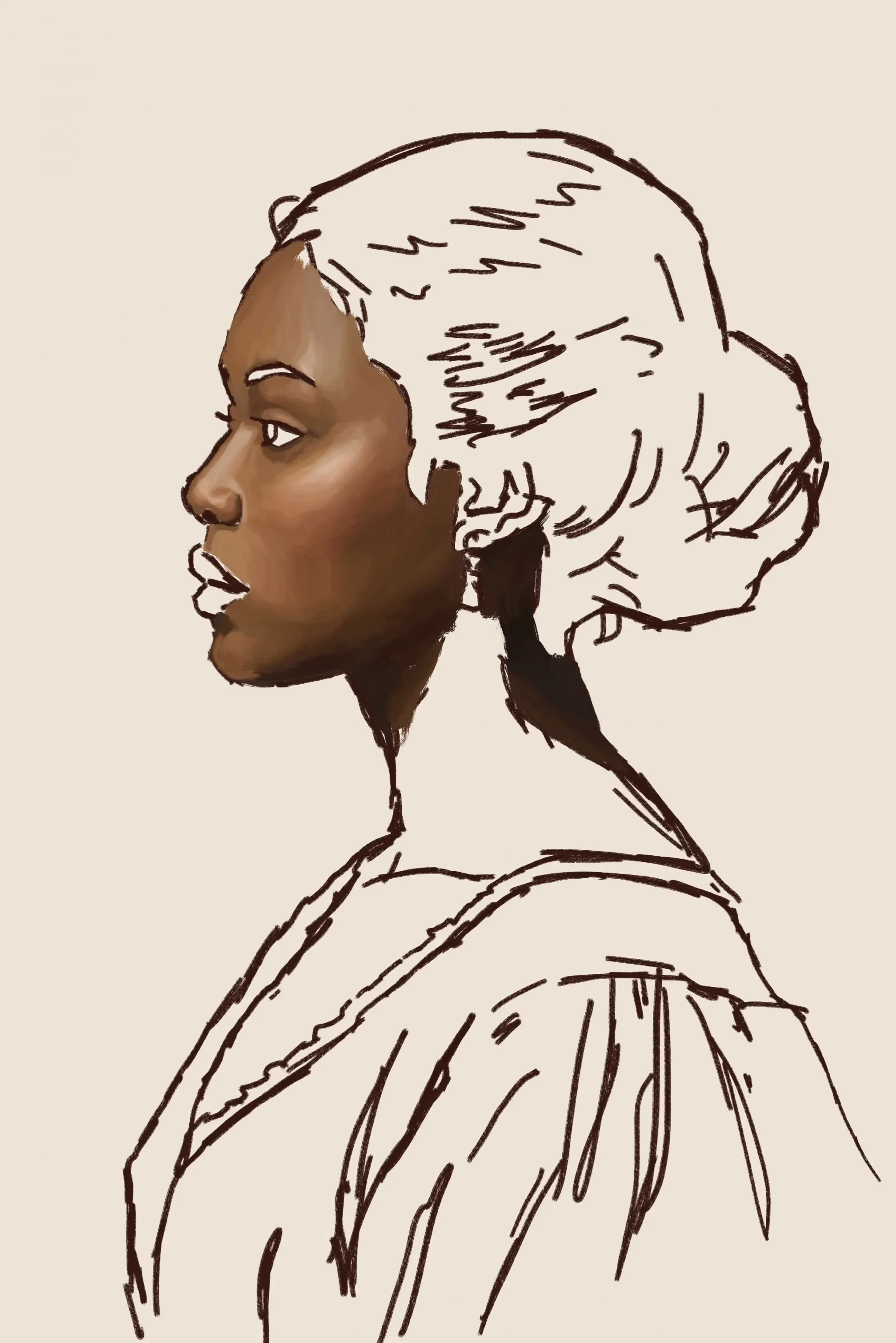 dessiner le nez d’un portrait de profil