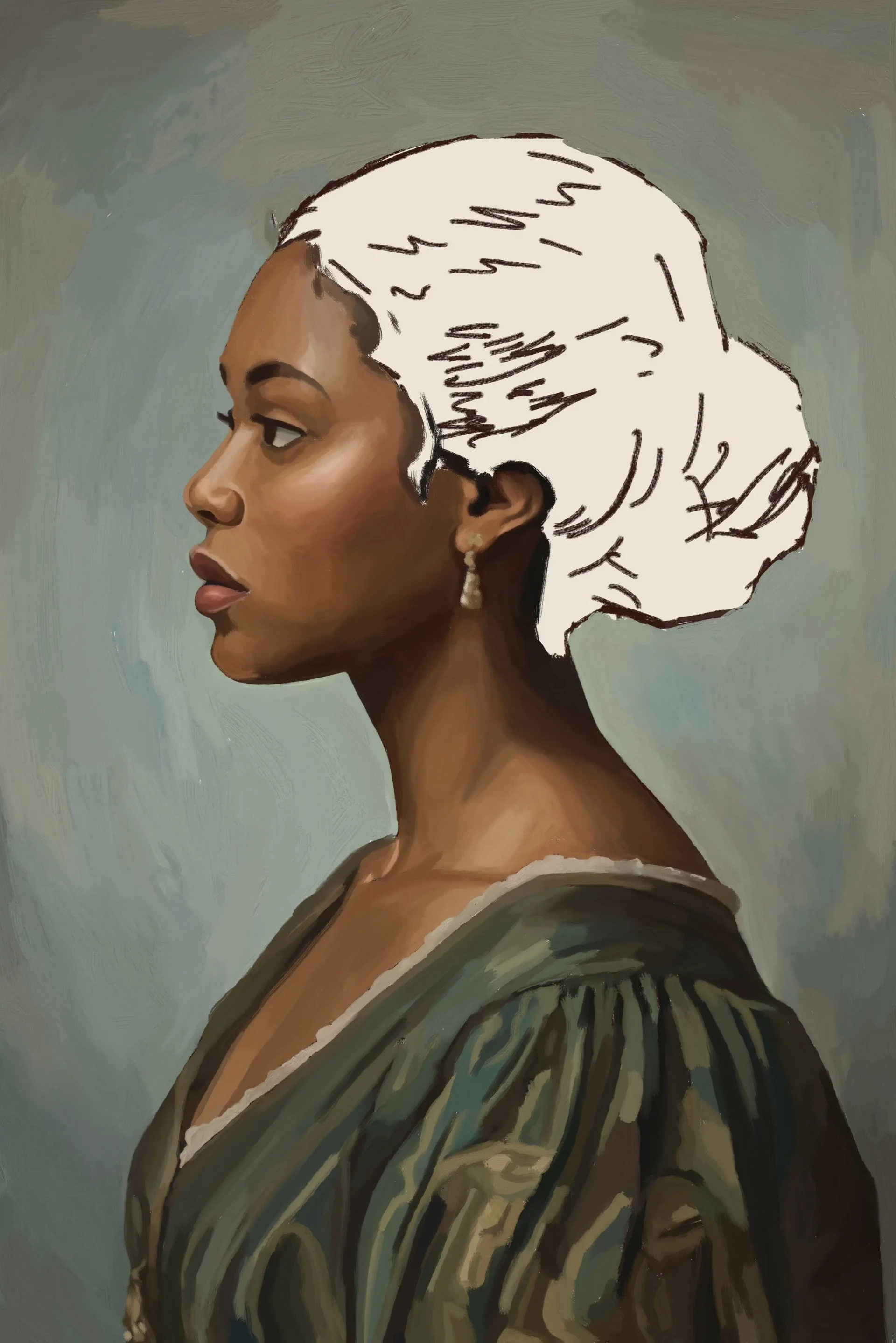 dessiner les vêtements d’un portrait de profil