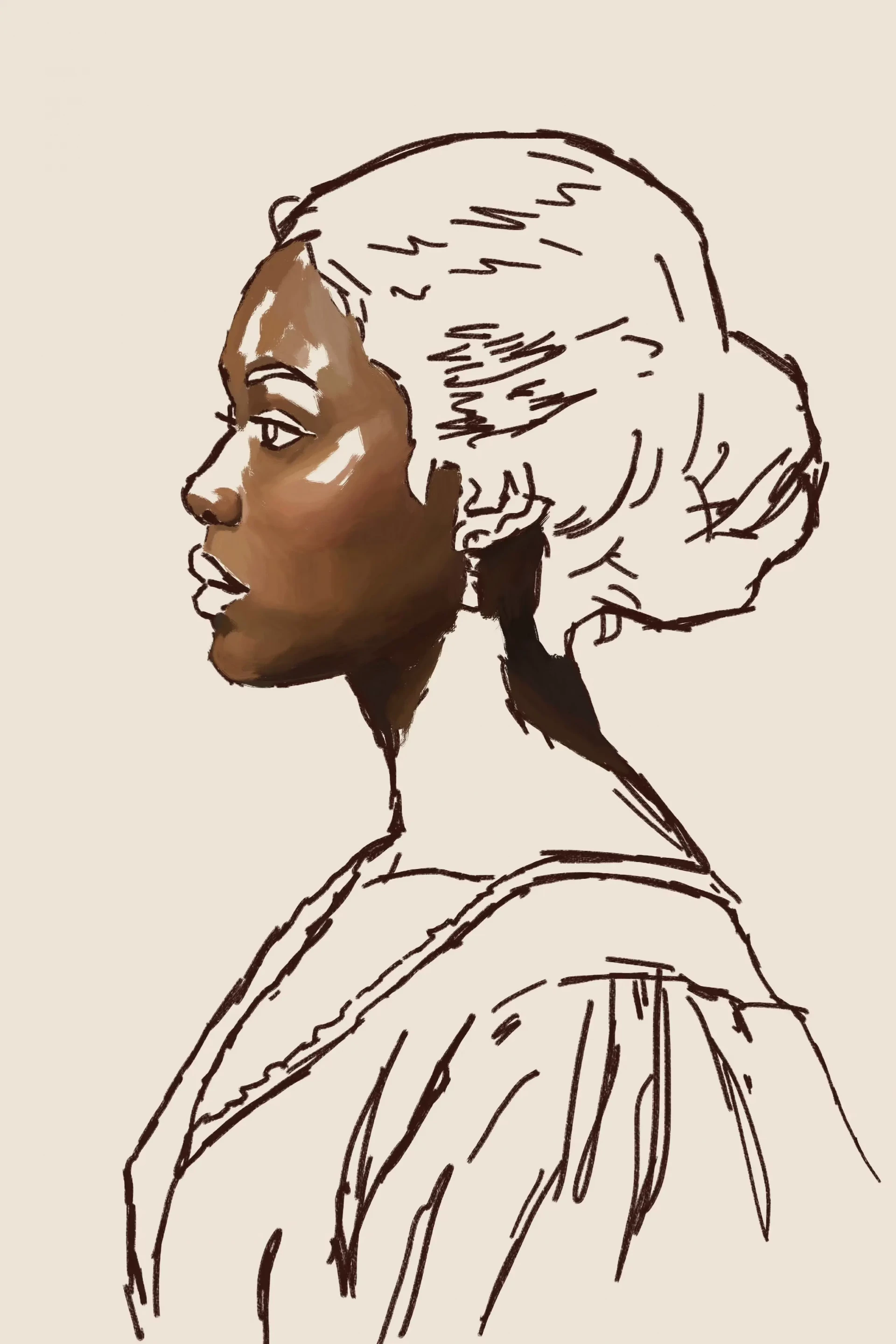 dessiner le volume d’un portrait de profil