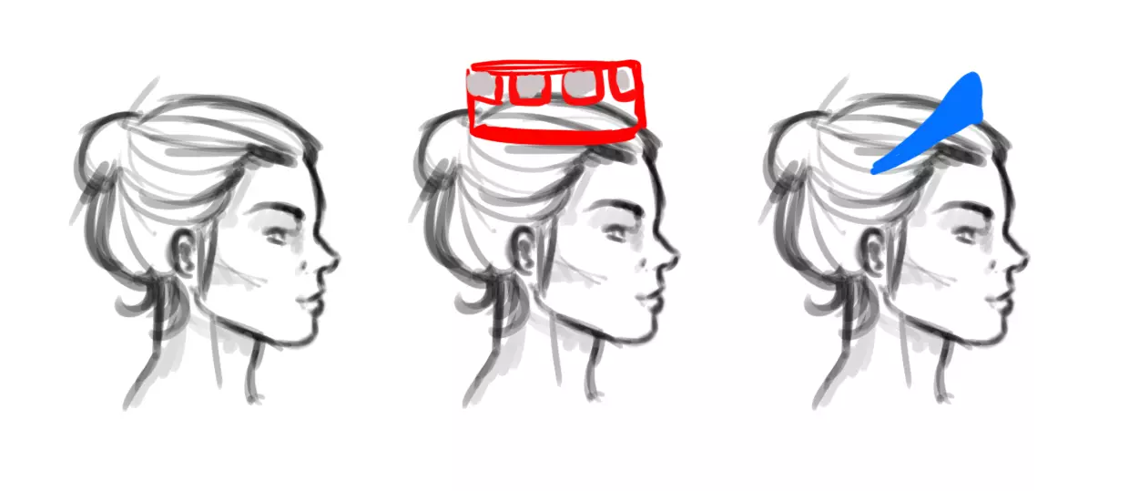 croquis de modèle de couronne d’une princesse