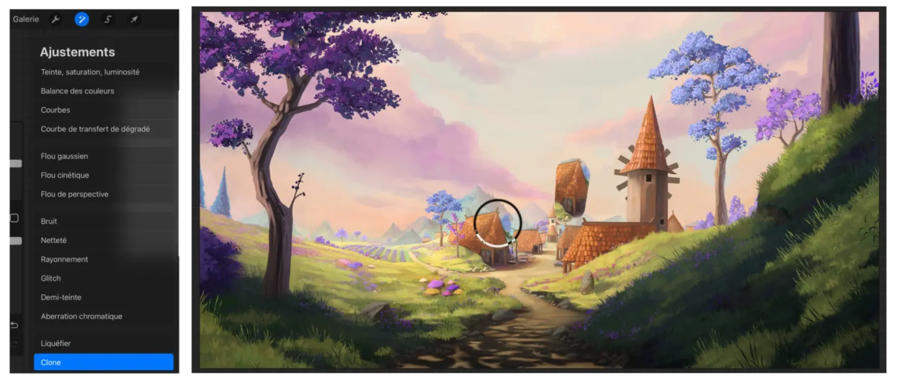 le clone d’un dessin avec procreate