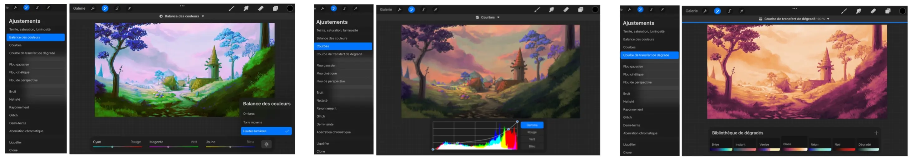 corriger les couleurs d’un dessin avec procreate