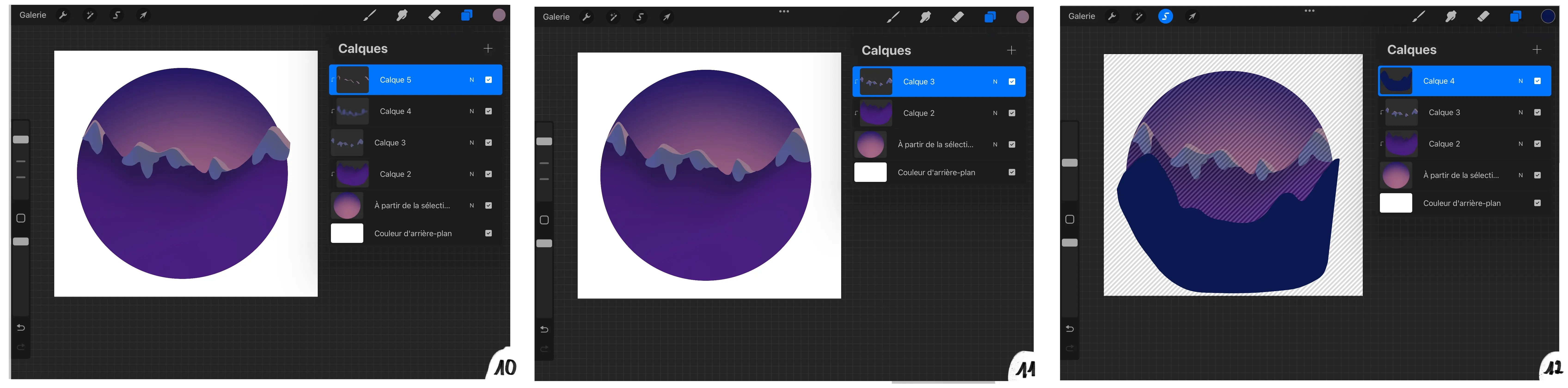 dessiner les couleurs avec procreate