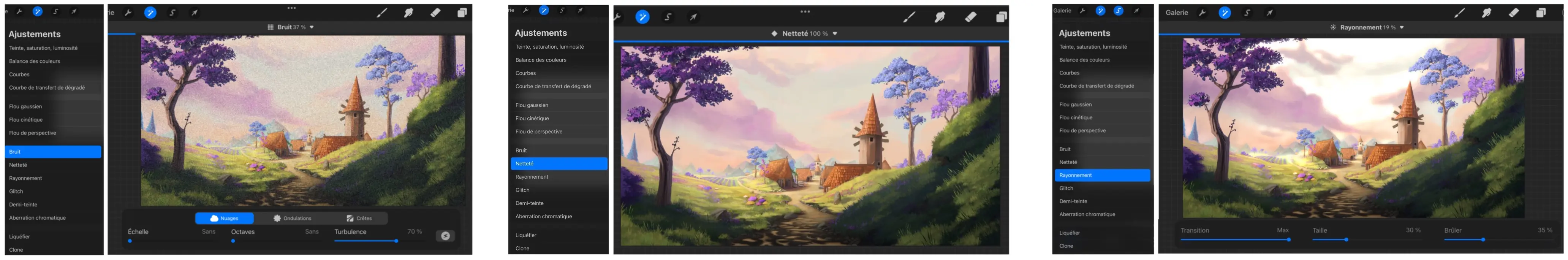 la netteté d’un dessin avec procreate