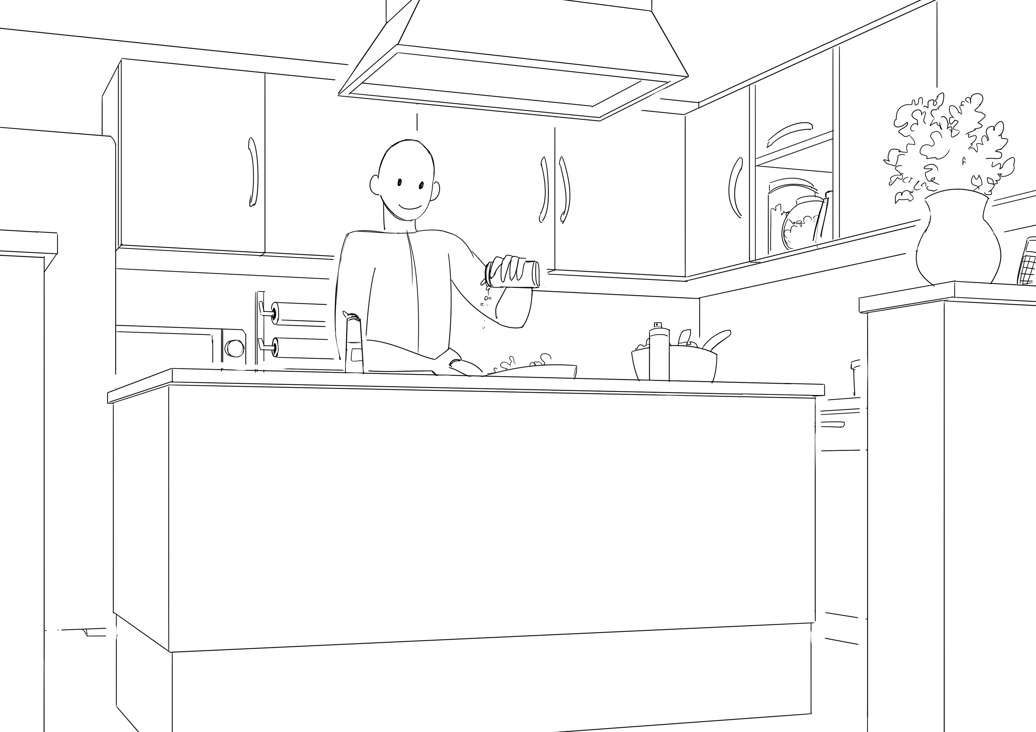 donner un effet de profondeur avec les lignes non terminées