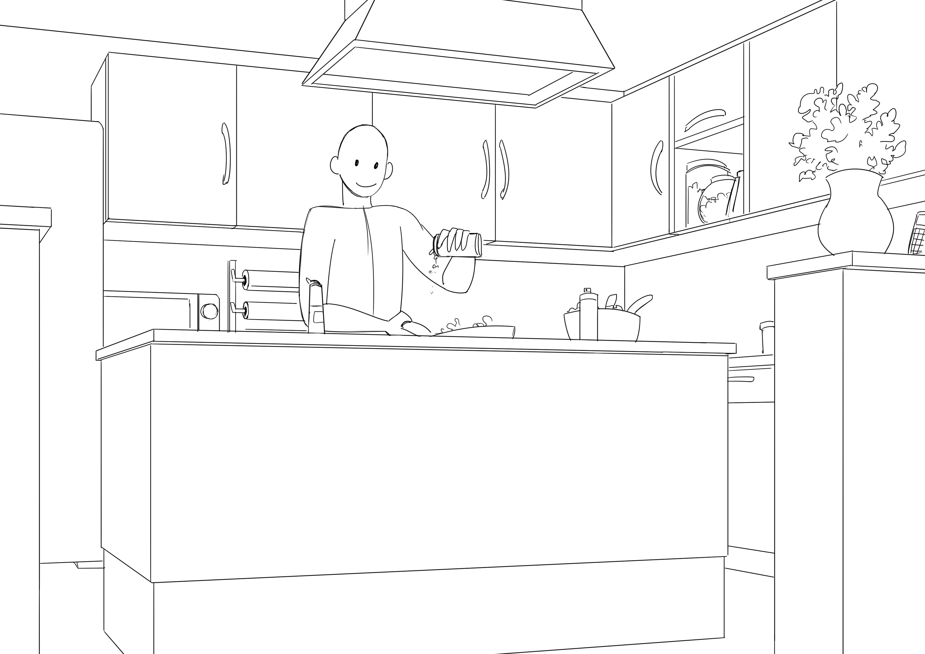 exemple de dessin sans effet de profondeur