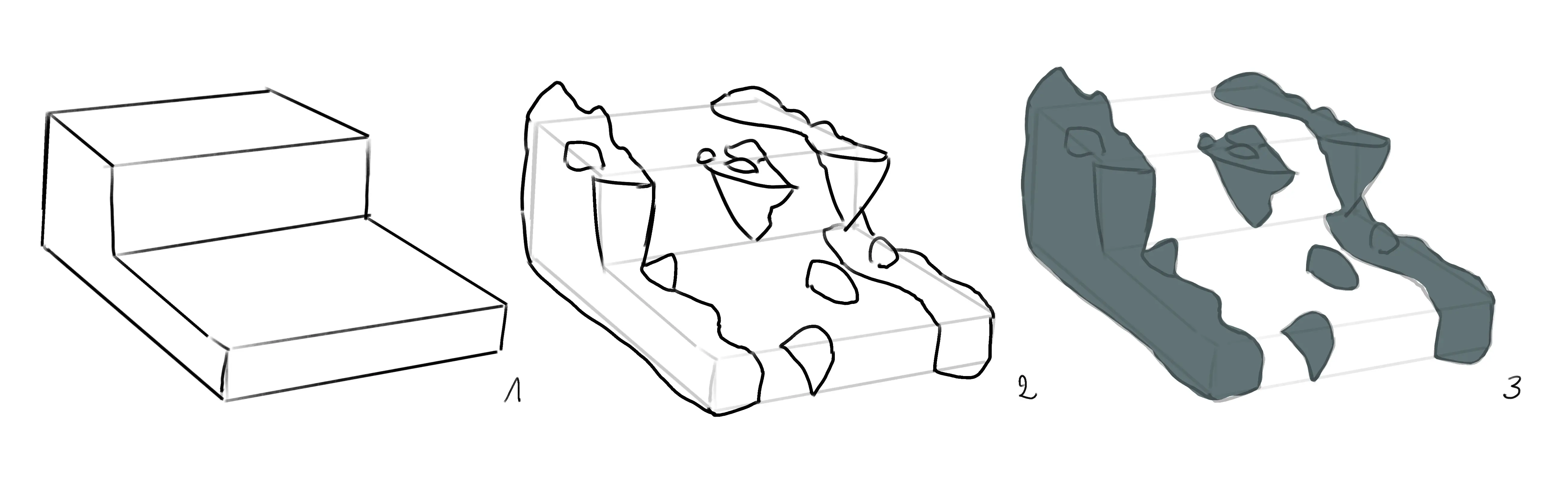 dessiner la base d’un cours d’eau rapide