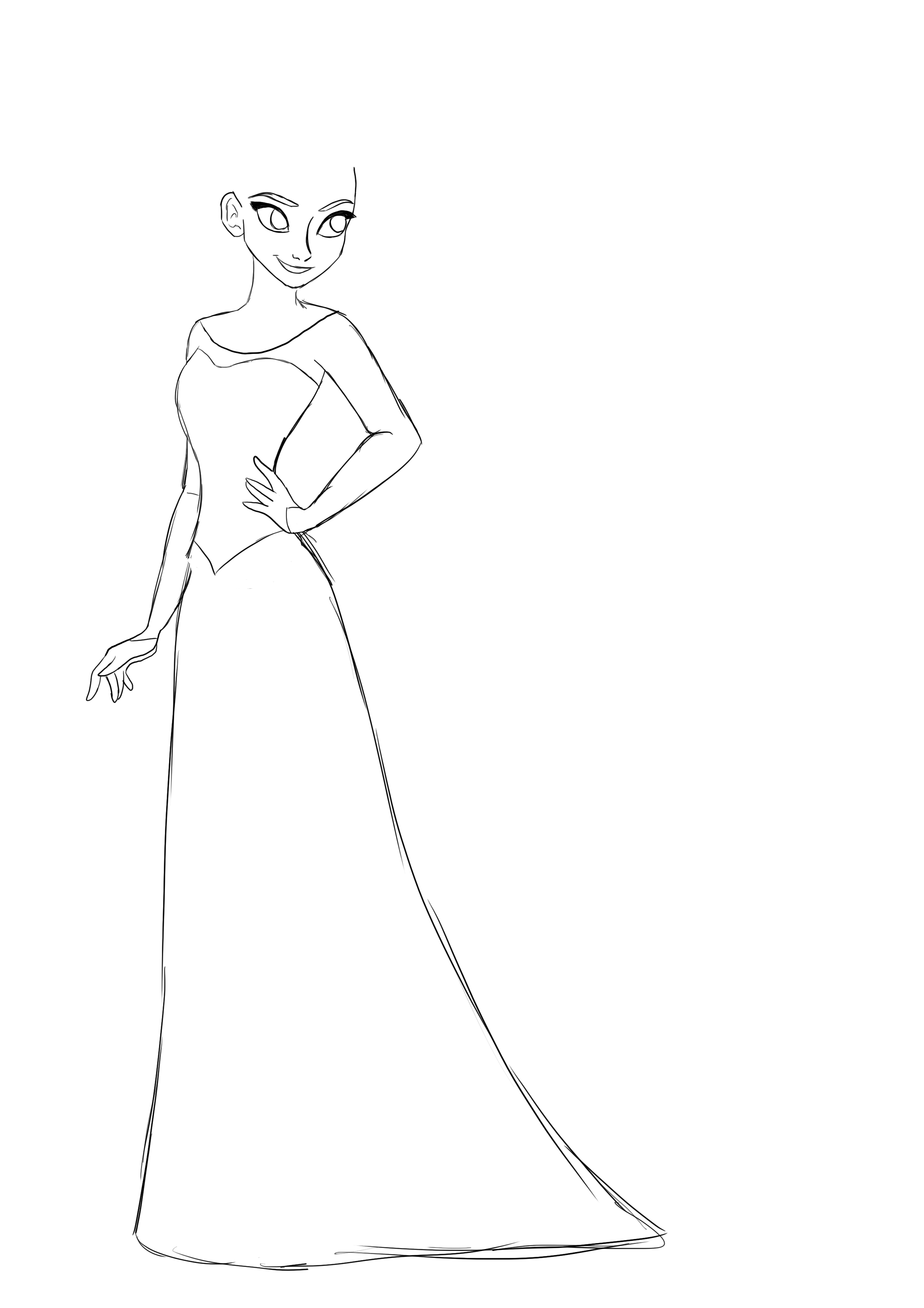 Dessin d'autres détailes de la reine des neiges