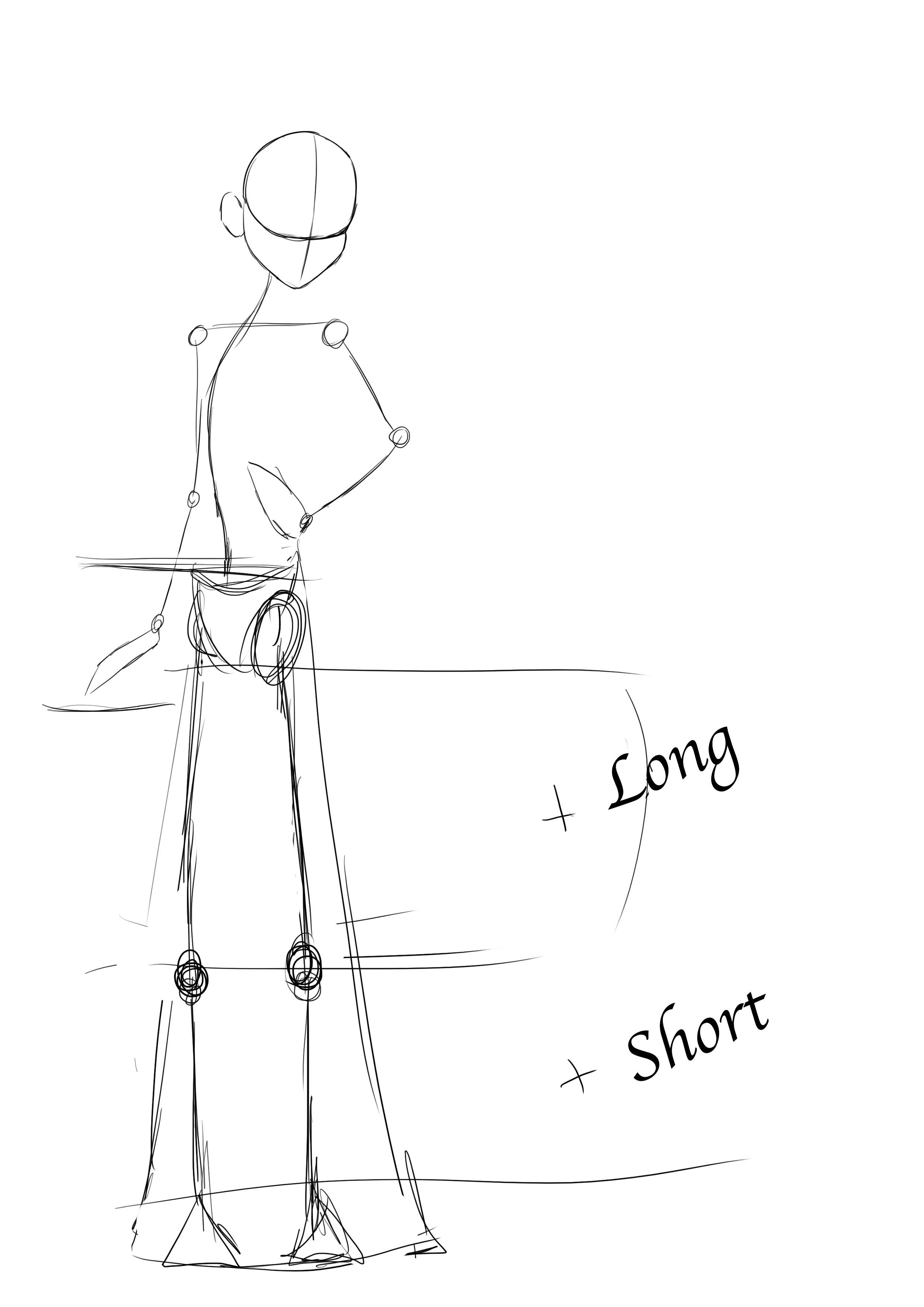 Drawing of the Snow Queen's legs