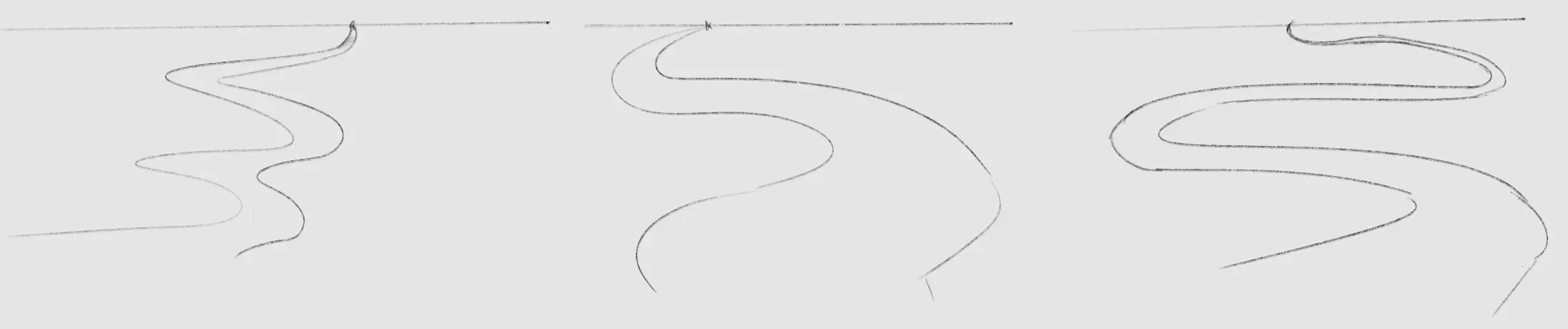 dessiner les différentes formes de rivière