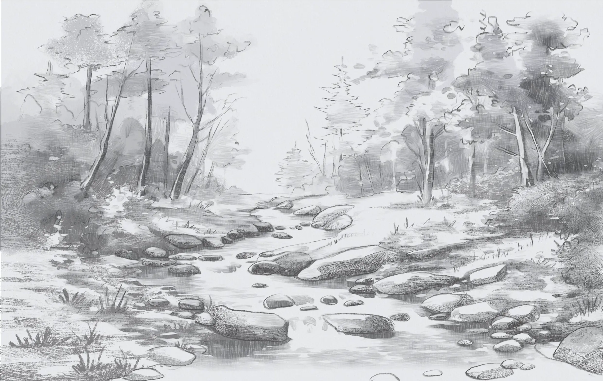 dessiner les rapides d’une rivière