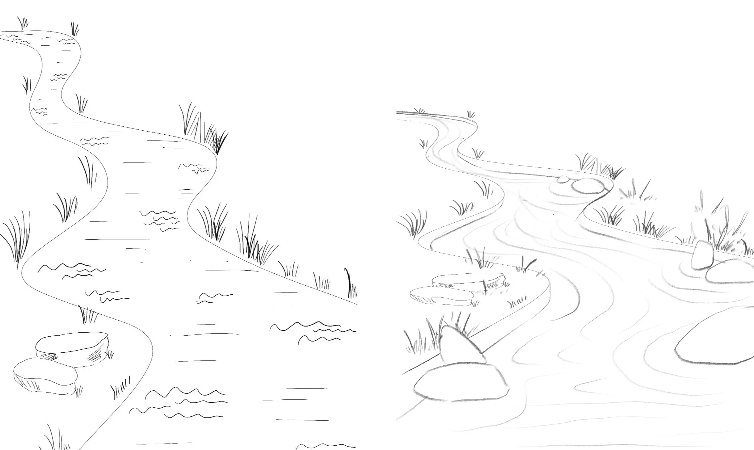 comment réussir son dessin de rivière