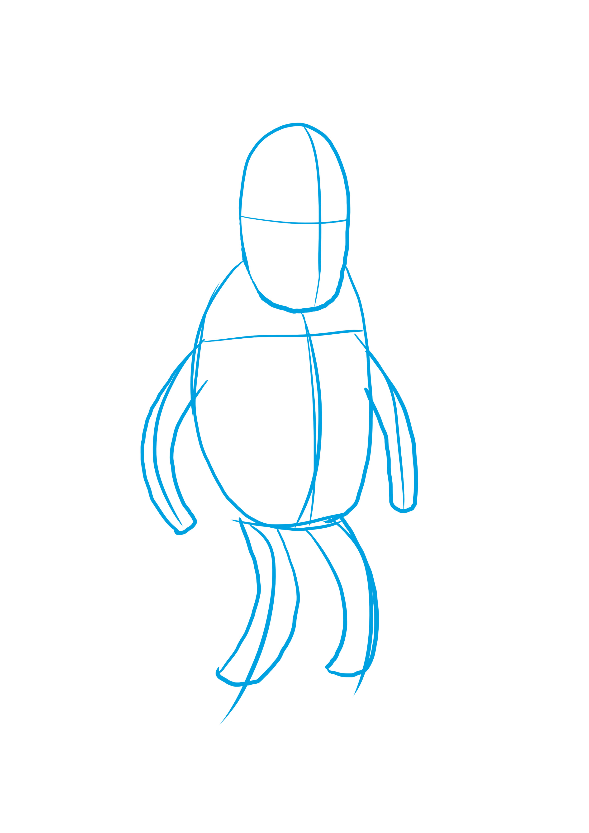 Dessiner les bras et les jambes d'un robot cartoon