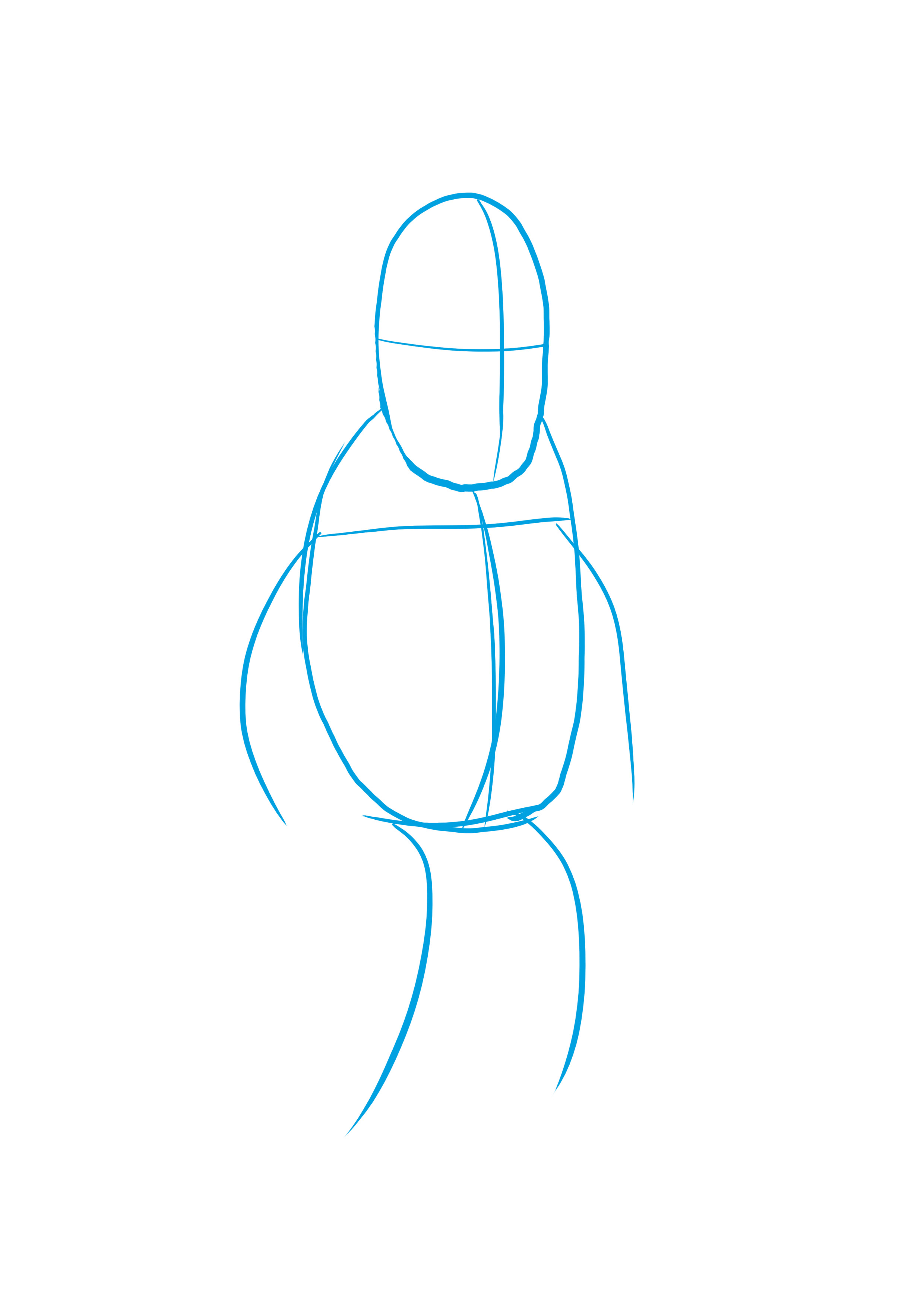 Dessiner le corps d'un robot cartoon