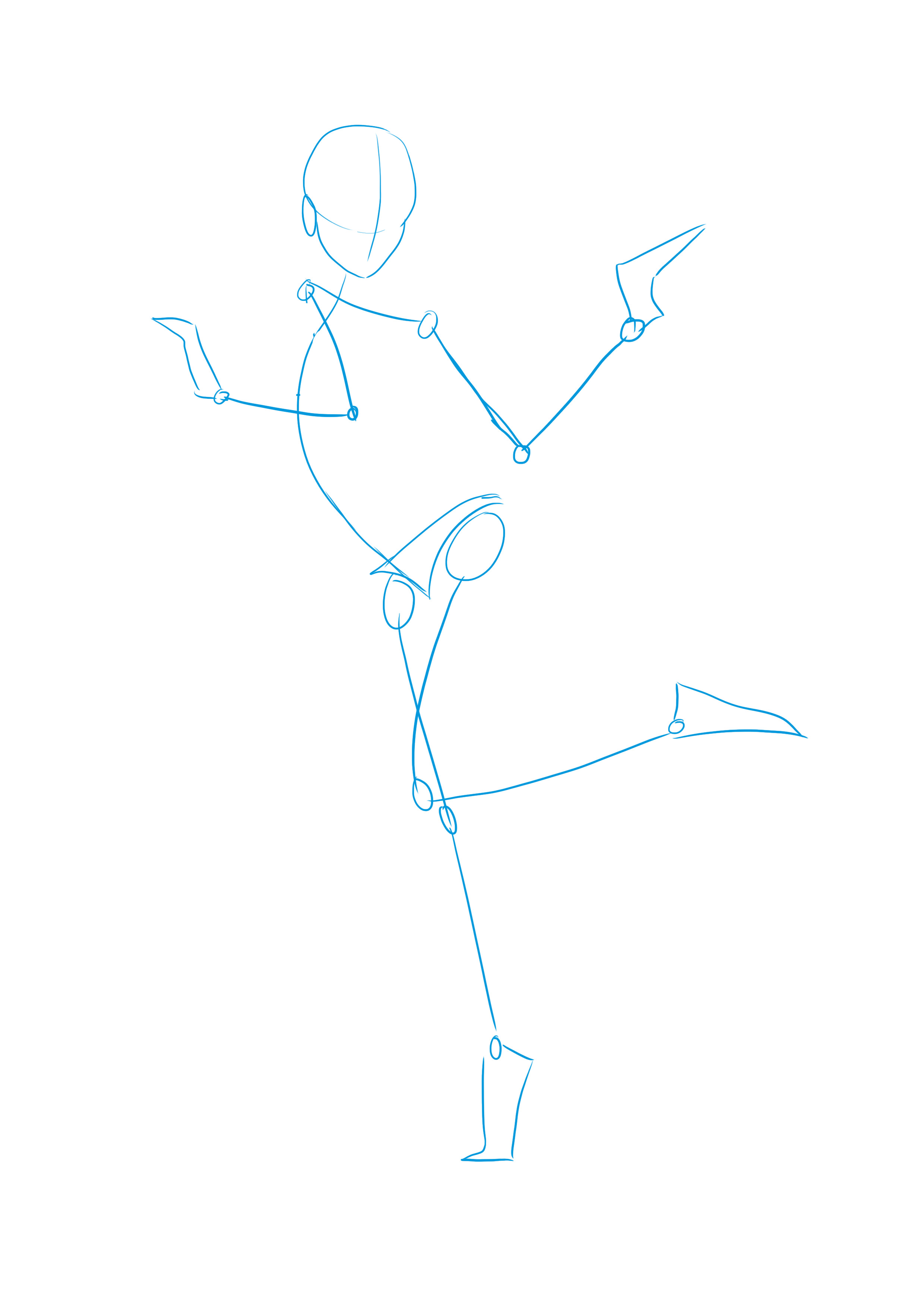 Dessiner le squelette et la pose du robot humanoïde