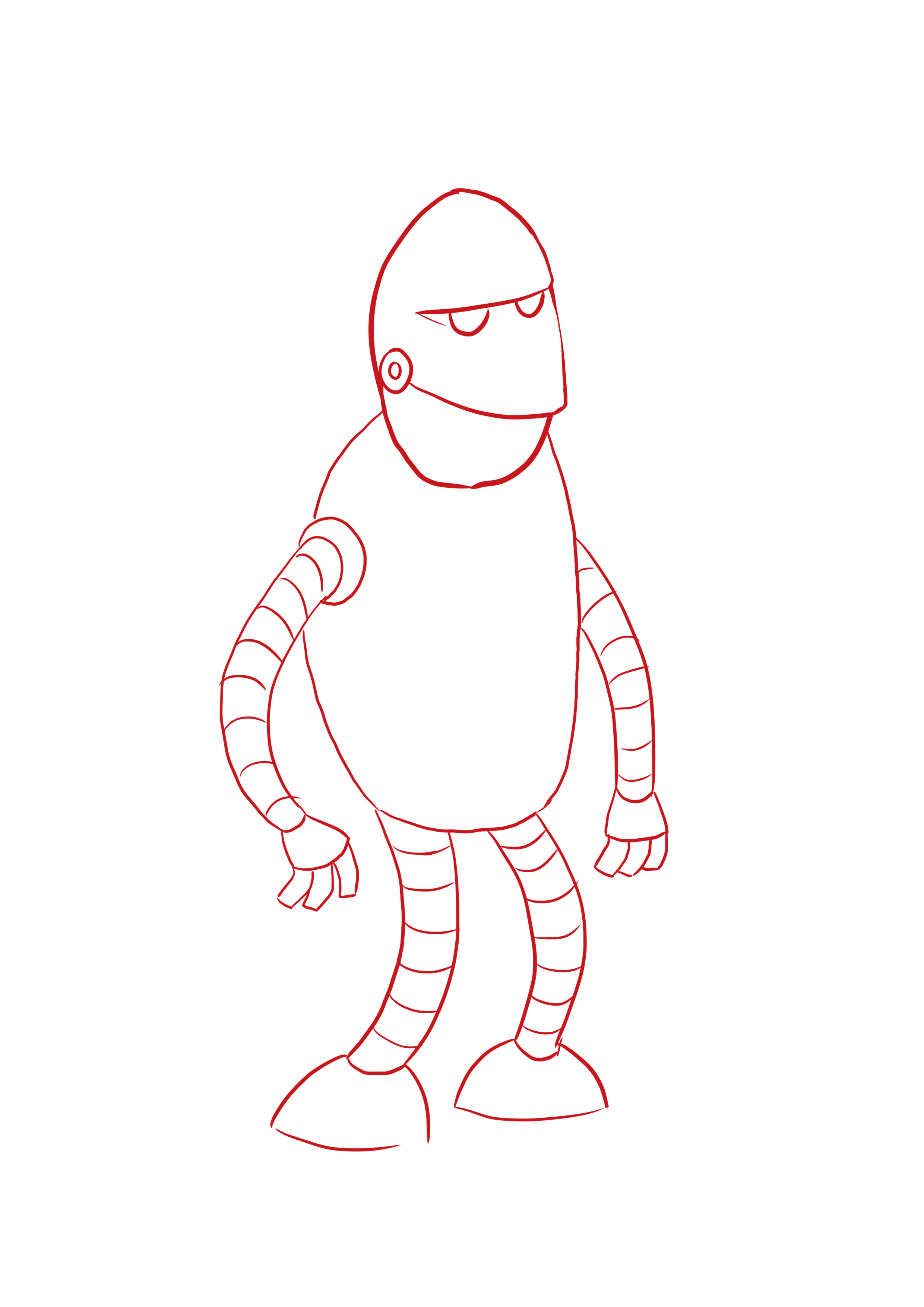 Mettre au propre le dessin de robot cartoon