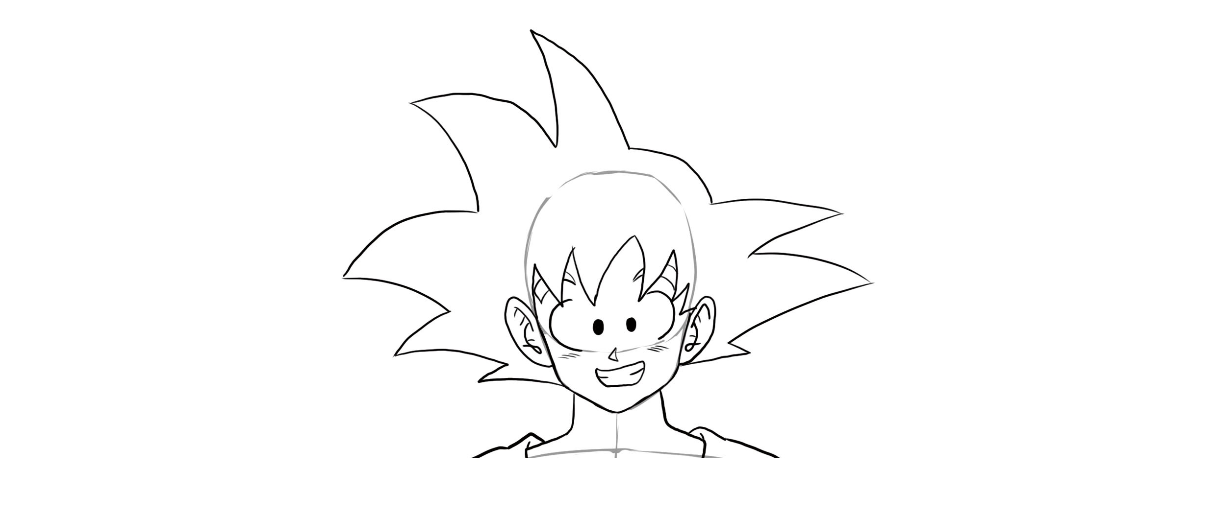 dessiner le visage de Sangoku