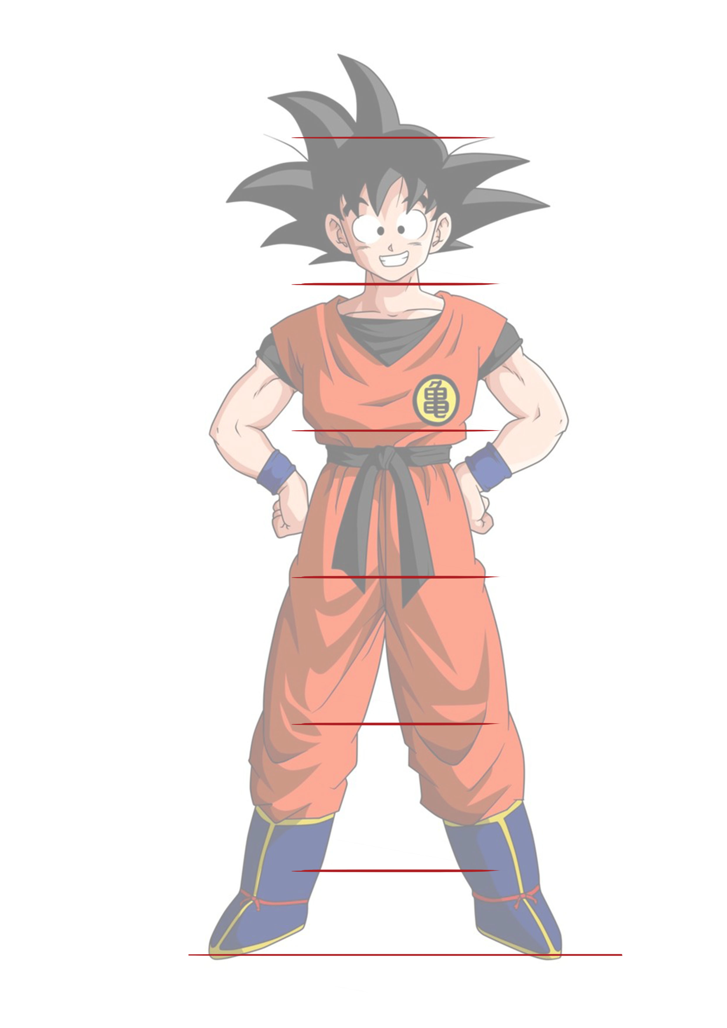 image avec les bases de Sangoku en vue du dessin