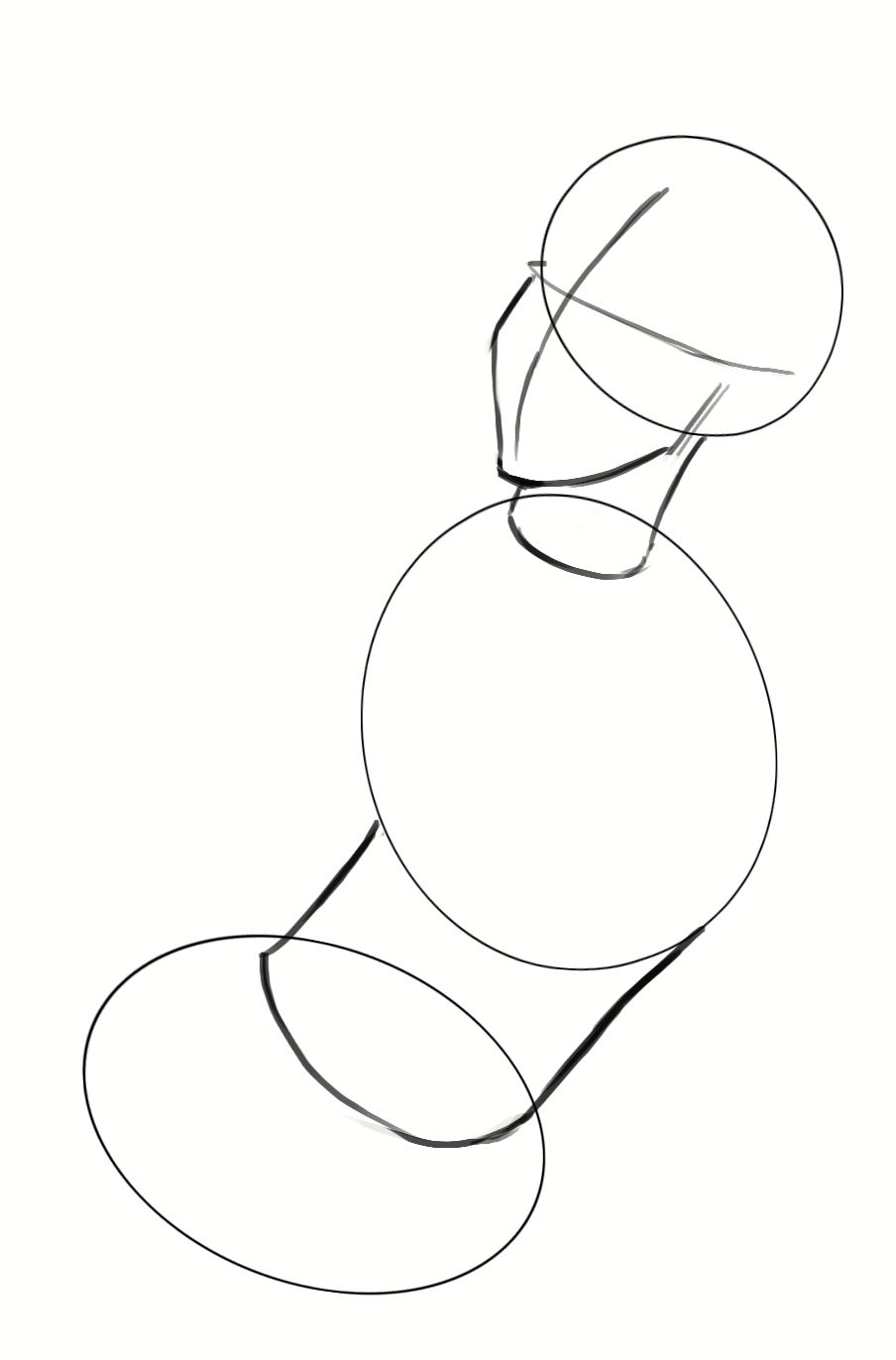 Dessiner le croquis du corps de la sirène